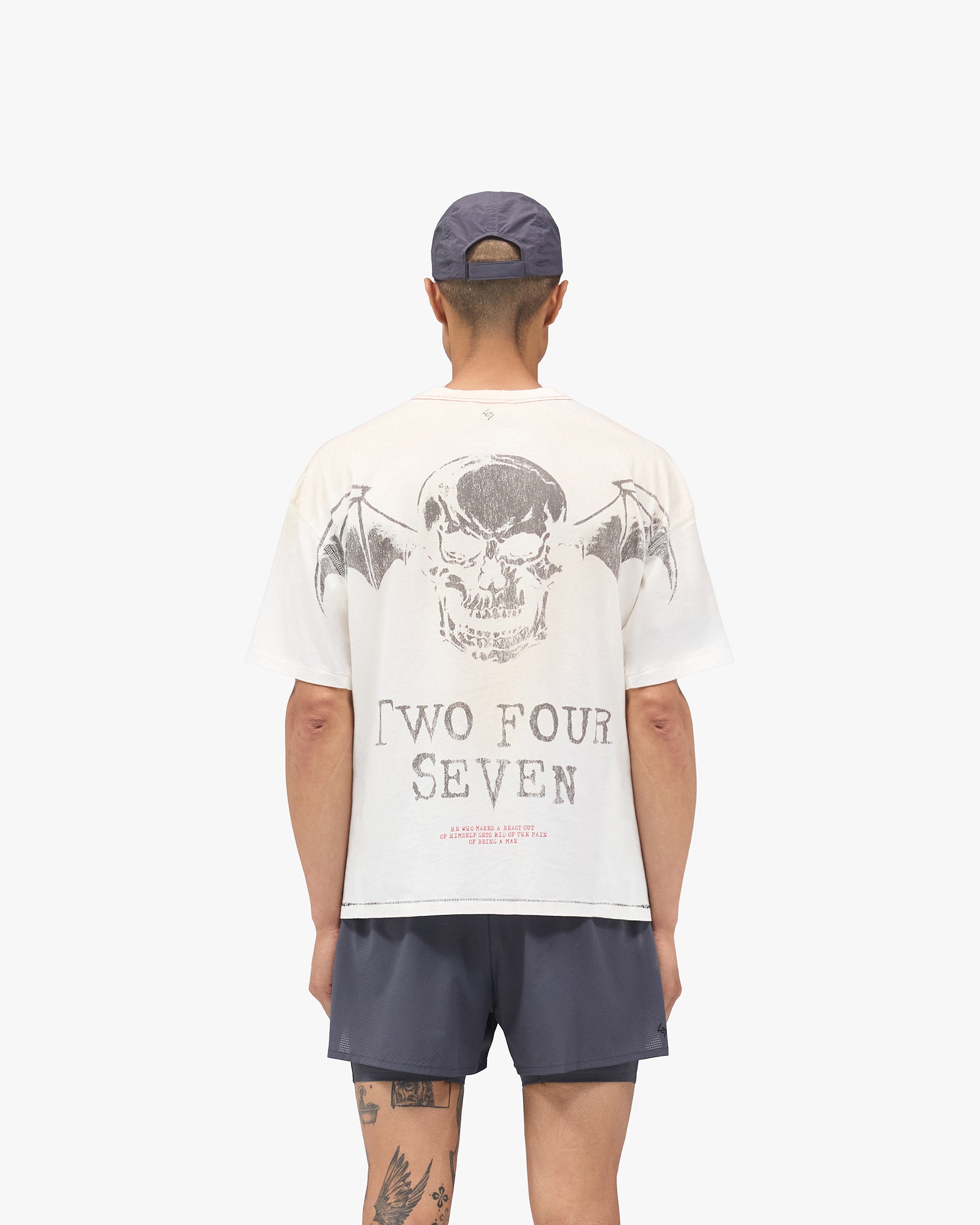 247 x Avenged Sevenfold Death Bat T-Shirt - Dirty White