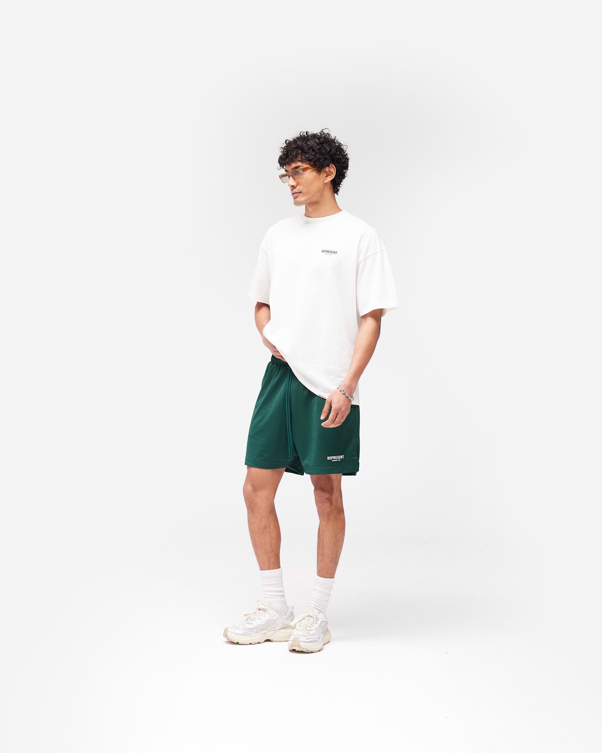 Represent Owners Club Mesh Shorts - Racing Green