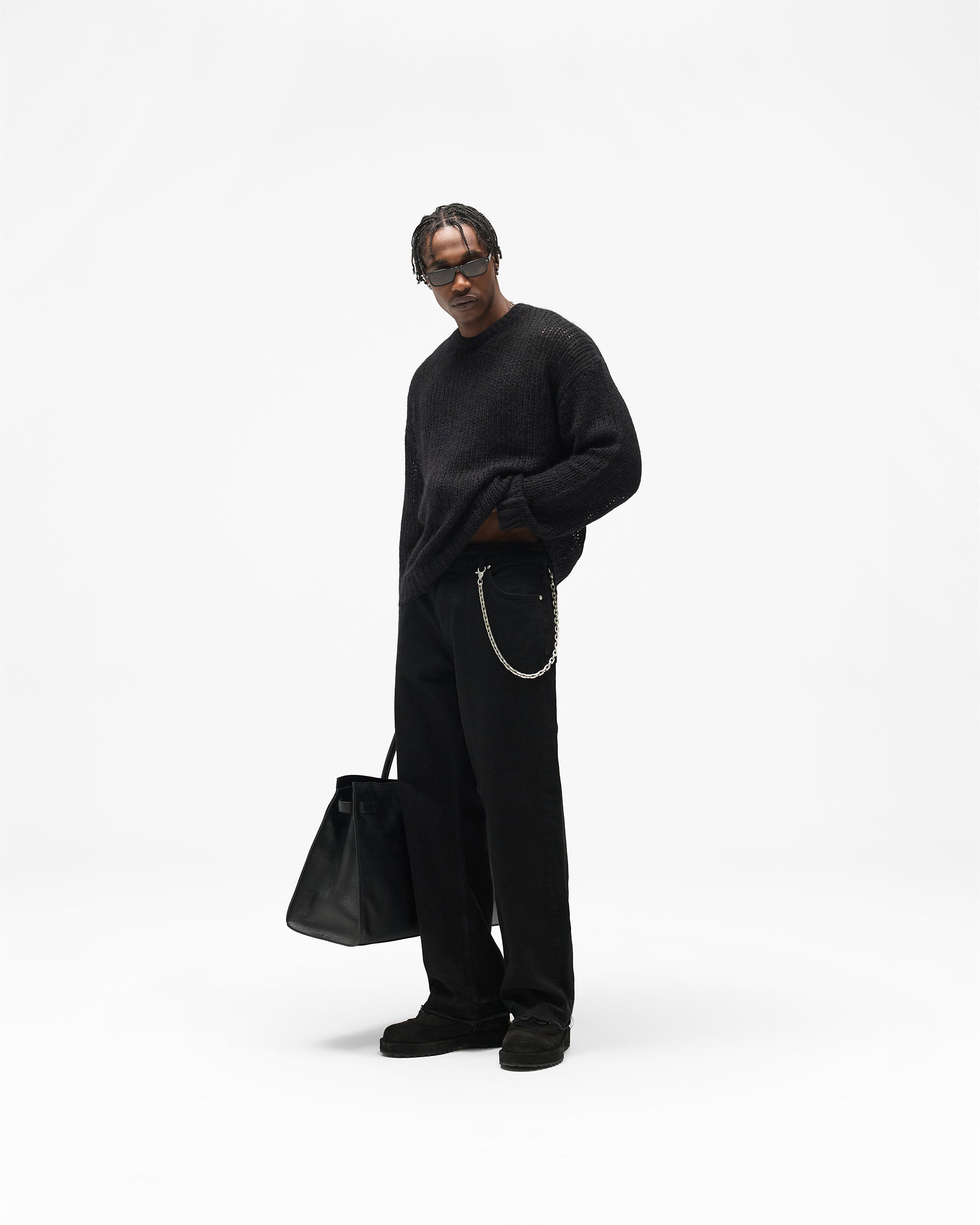 Reversible Fade Out Knit - Jet Black