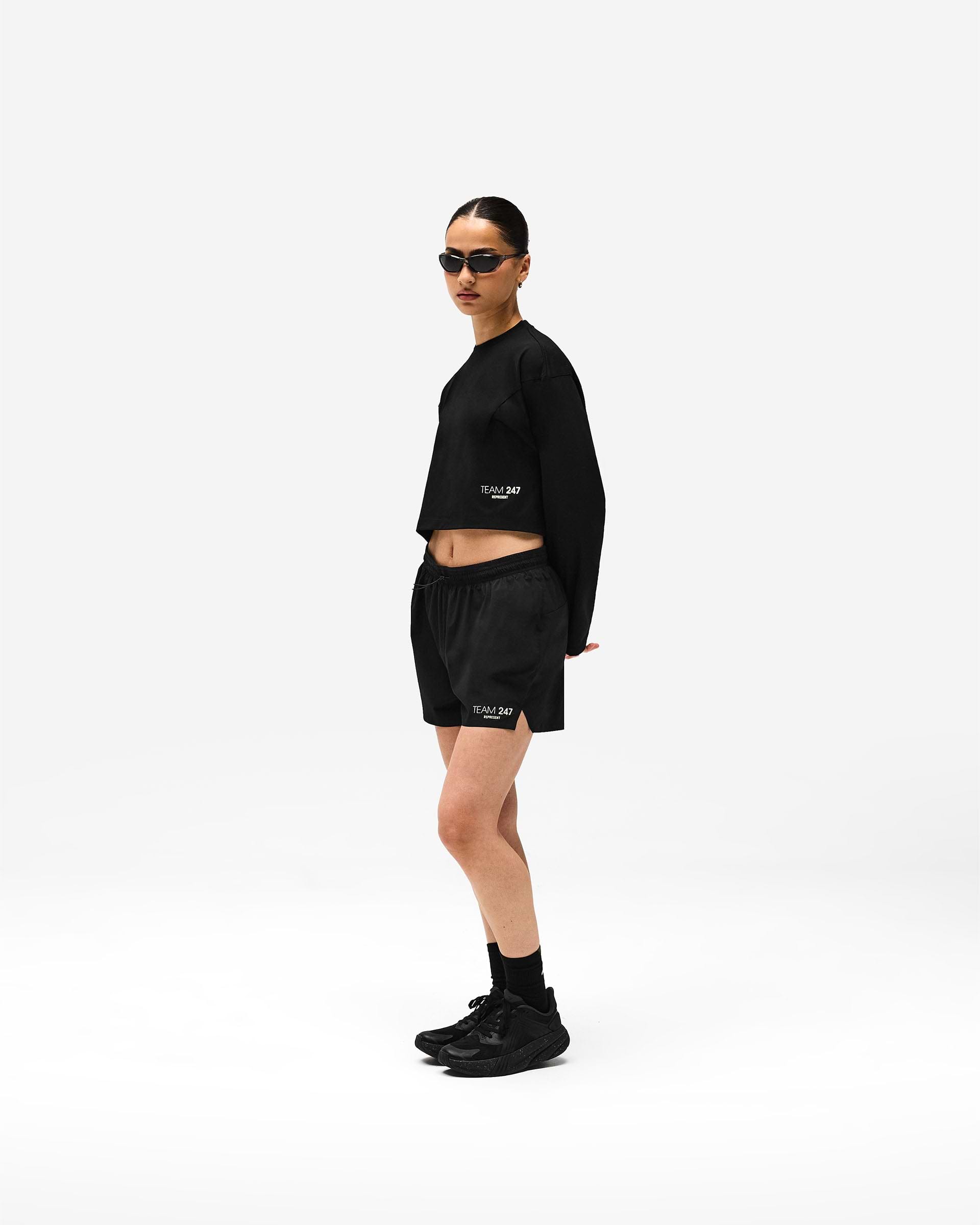 247 DNA Cropped Training T-Shirt - Black