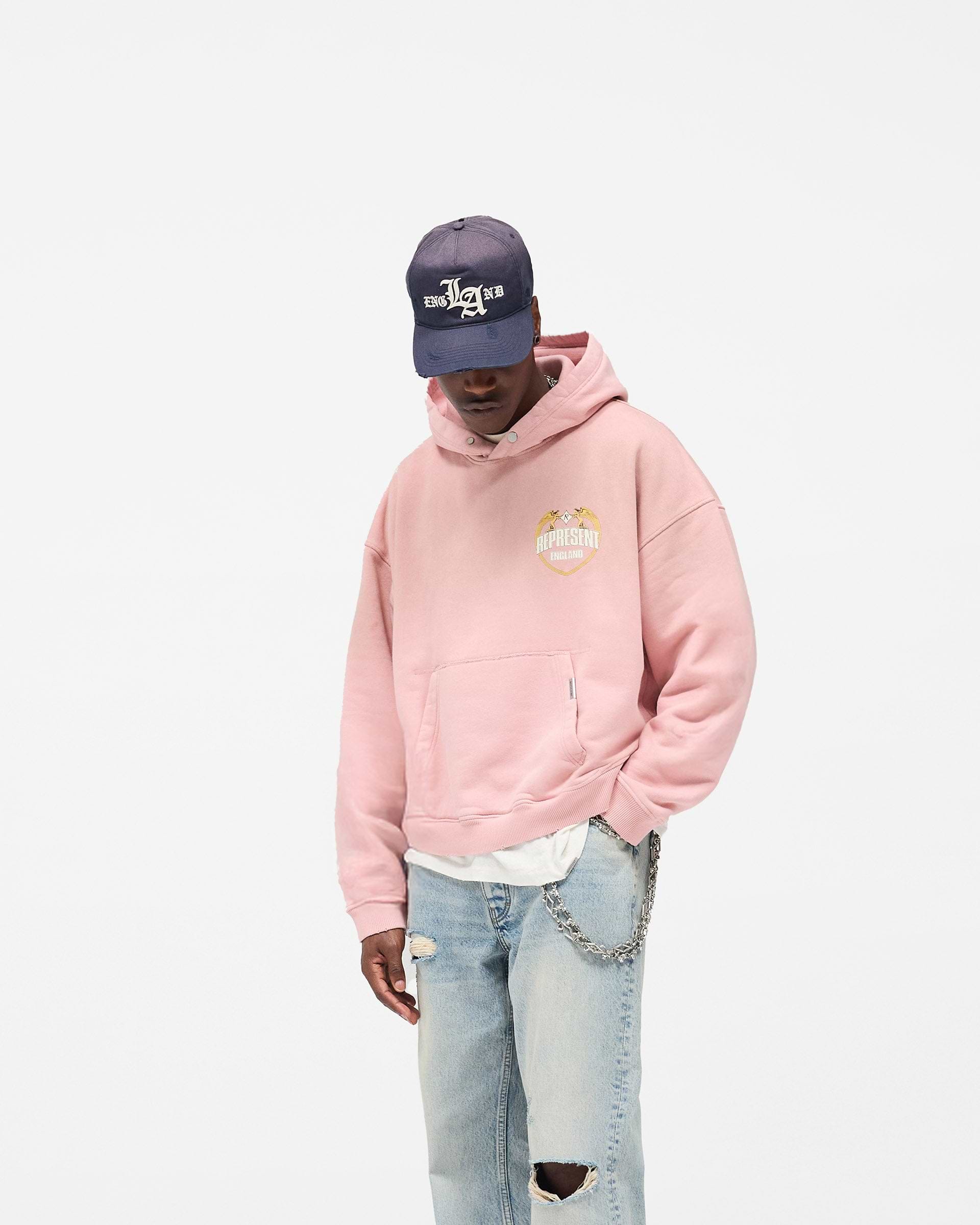 Represent Angel Border Hoodie - Quartz