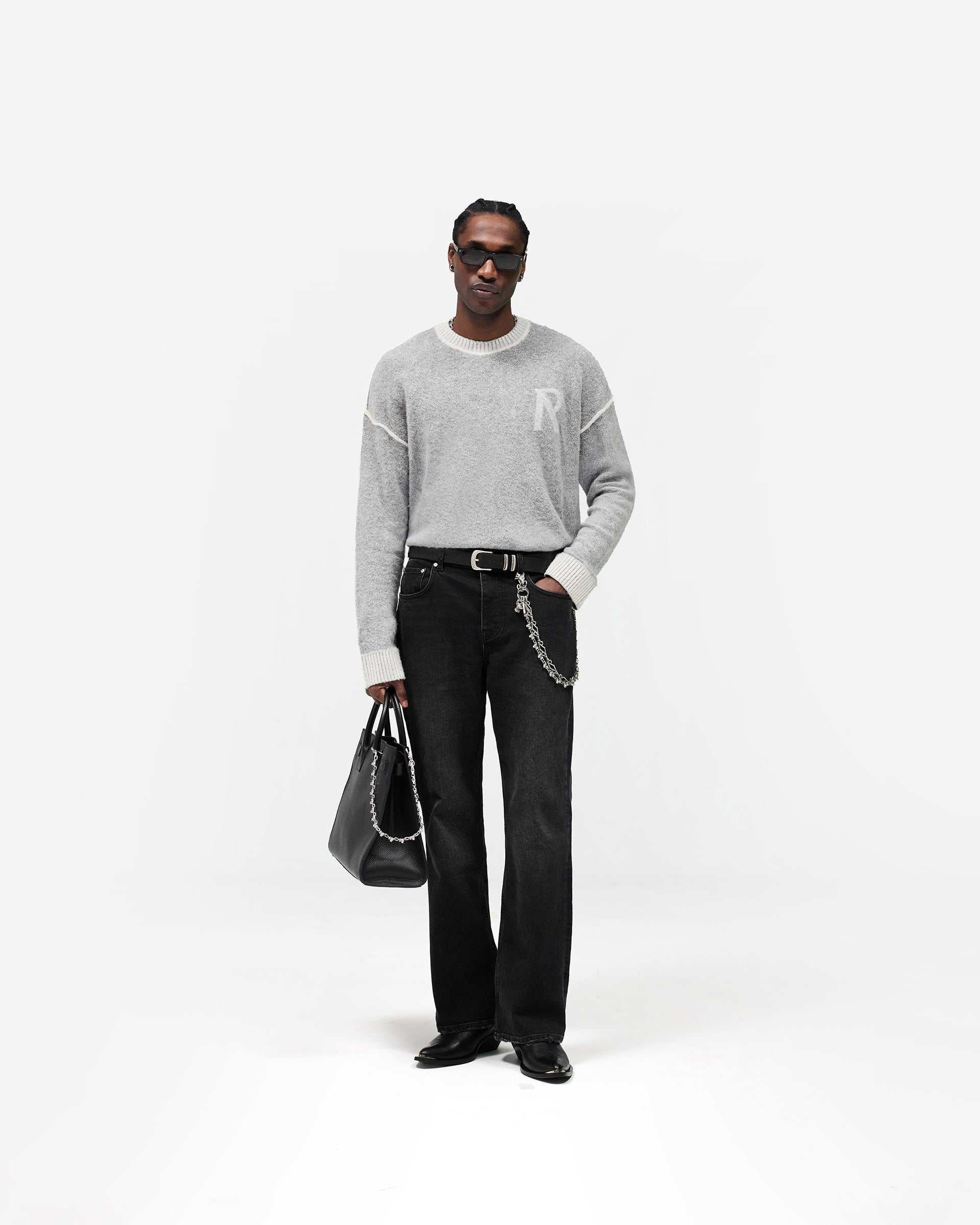 Laurel Knit Sweater - Sun Fade Grey