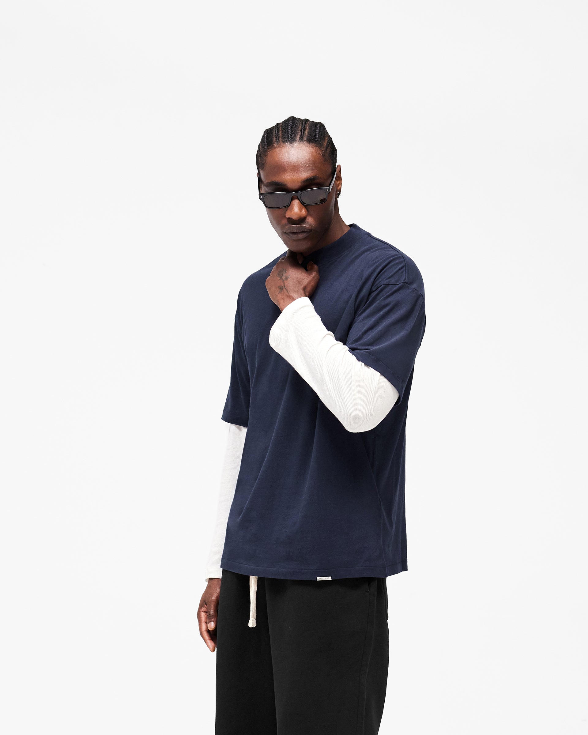 Initial Oversized T-Shirt - Midnight Navy