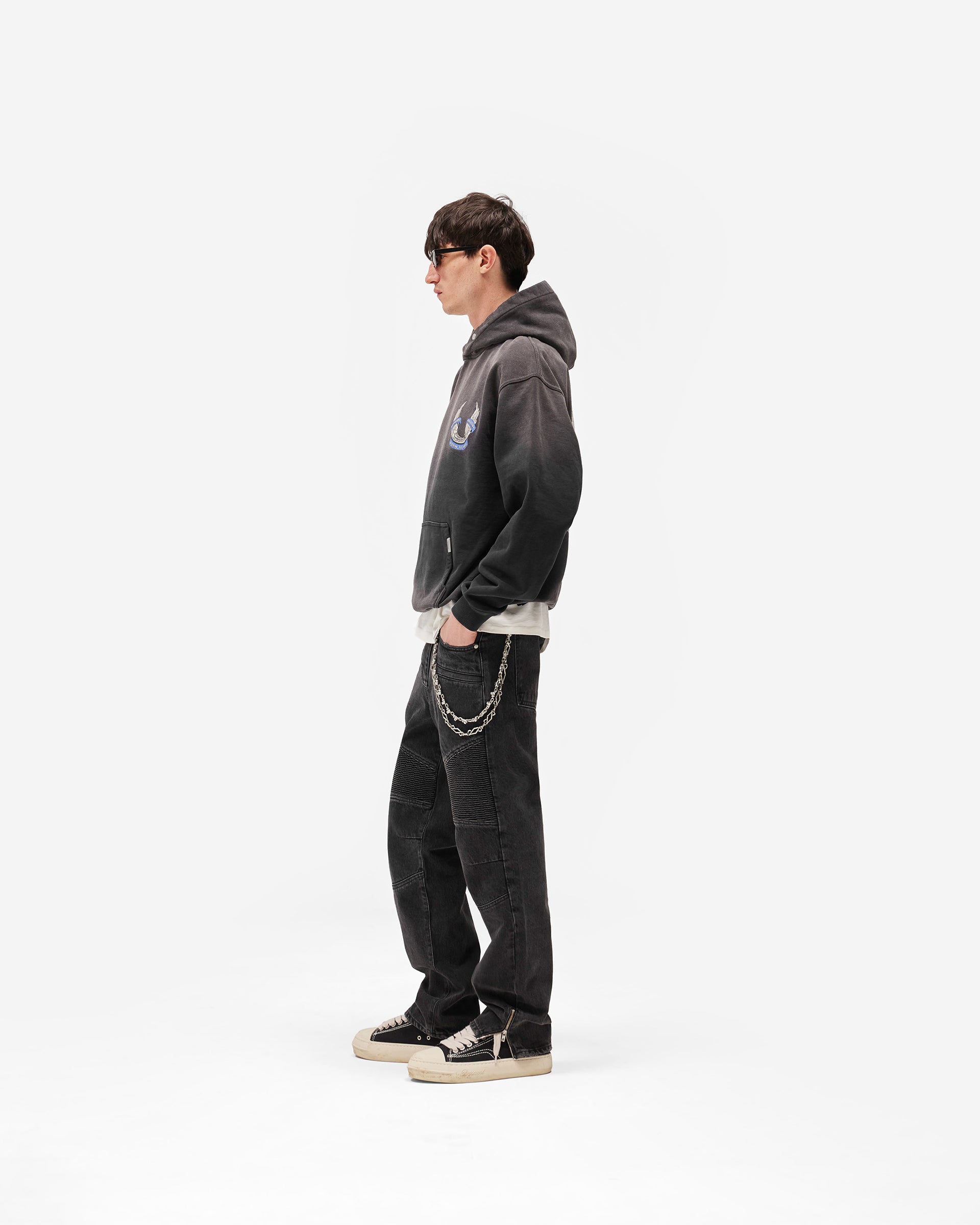 Represent X Belstaff Born To Bike Hoodie - Aged Black
