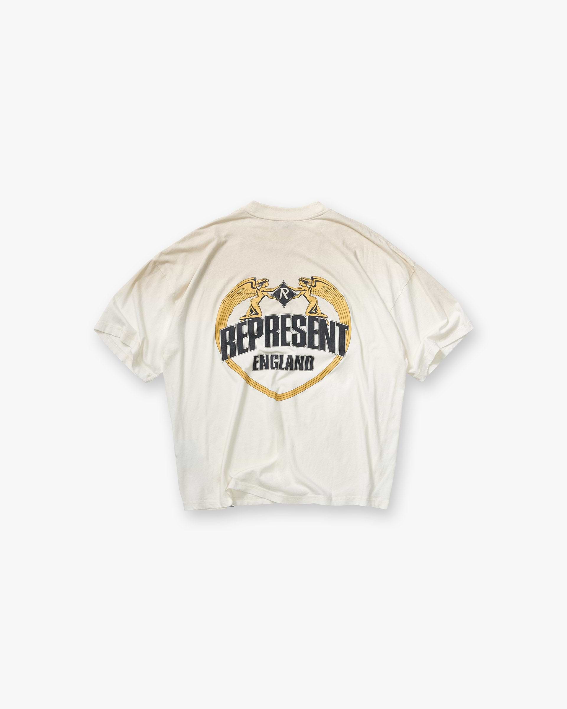 Angel Border T-Shirt - Washed Ecru