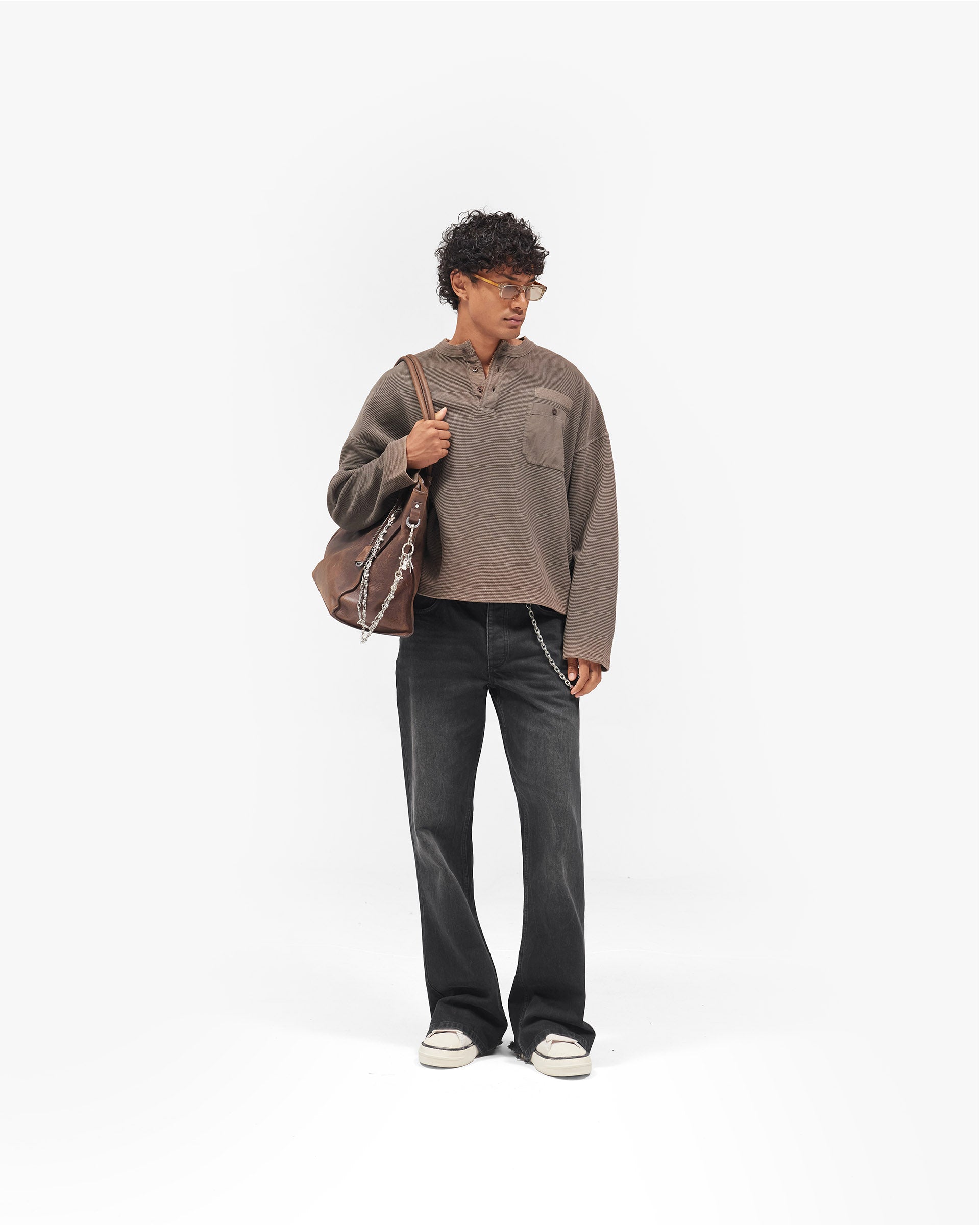 Heavyweight Henley Sweater - Vintage Falcon