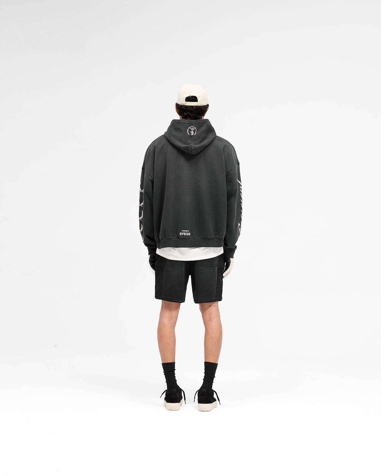ミュージシャン CVLTE PS Symbol hoodie. World Championship Hoodie - Stained Black | REPRESENT