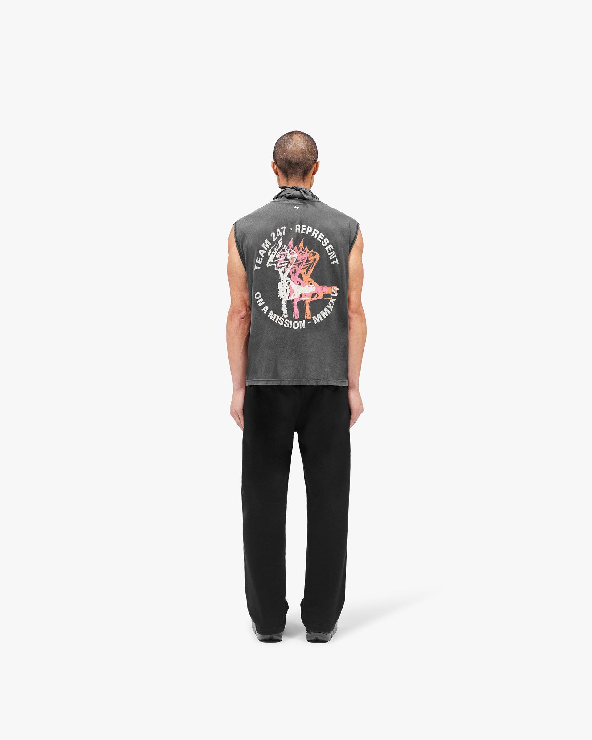247 Torch Boxy Tank - Washed Black