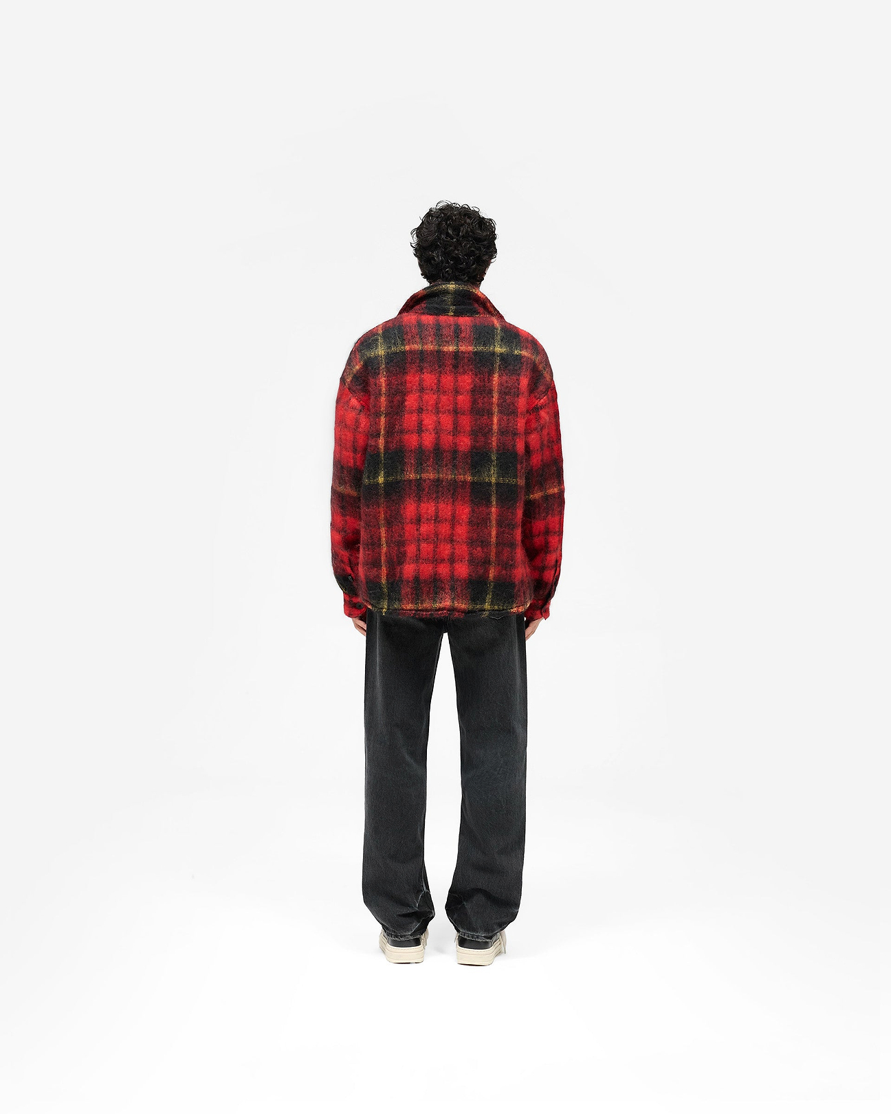 Red Check Mohair Overshirt | Jackets & Outwear | REPRESENT