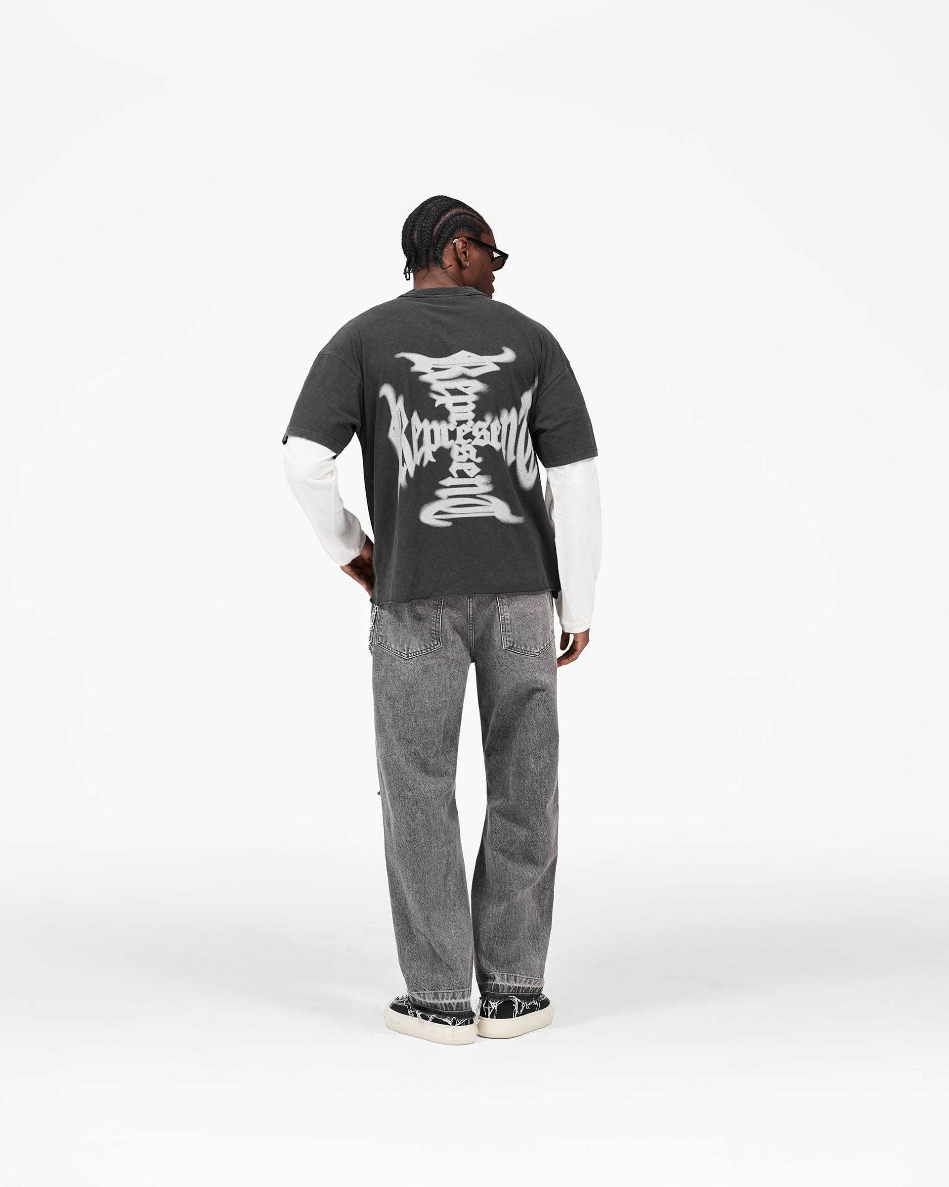 MH Stack Long Sleeve T-Shirt - Faded Black
