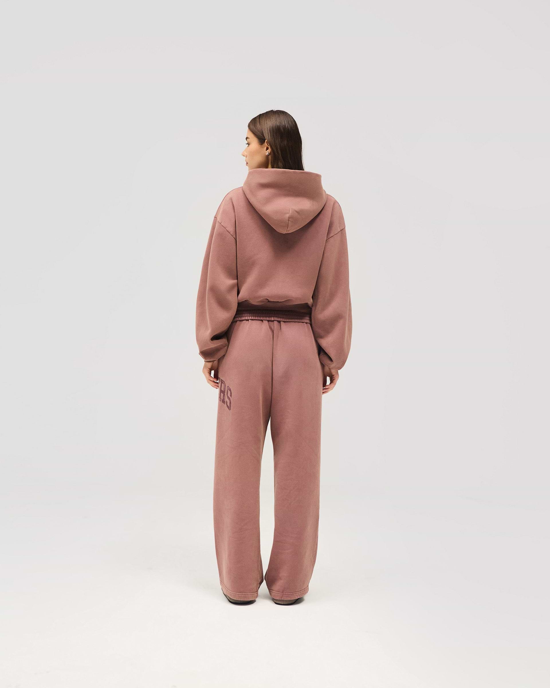 Represent Owners Club Zip Through Hoodie - Smoked Rose