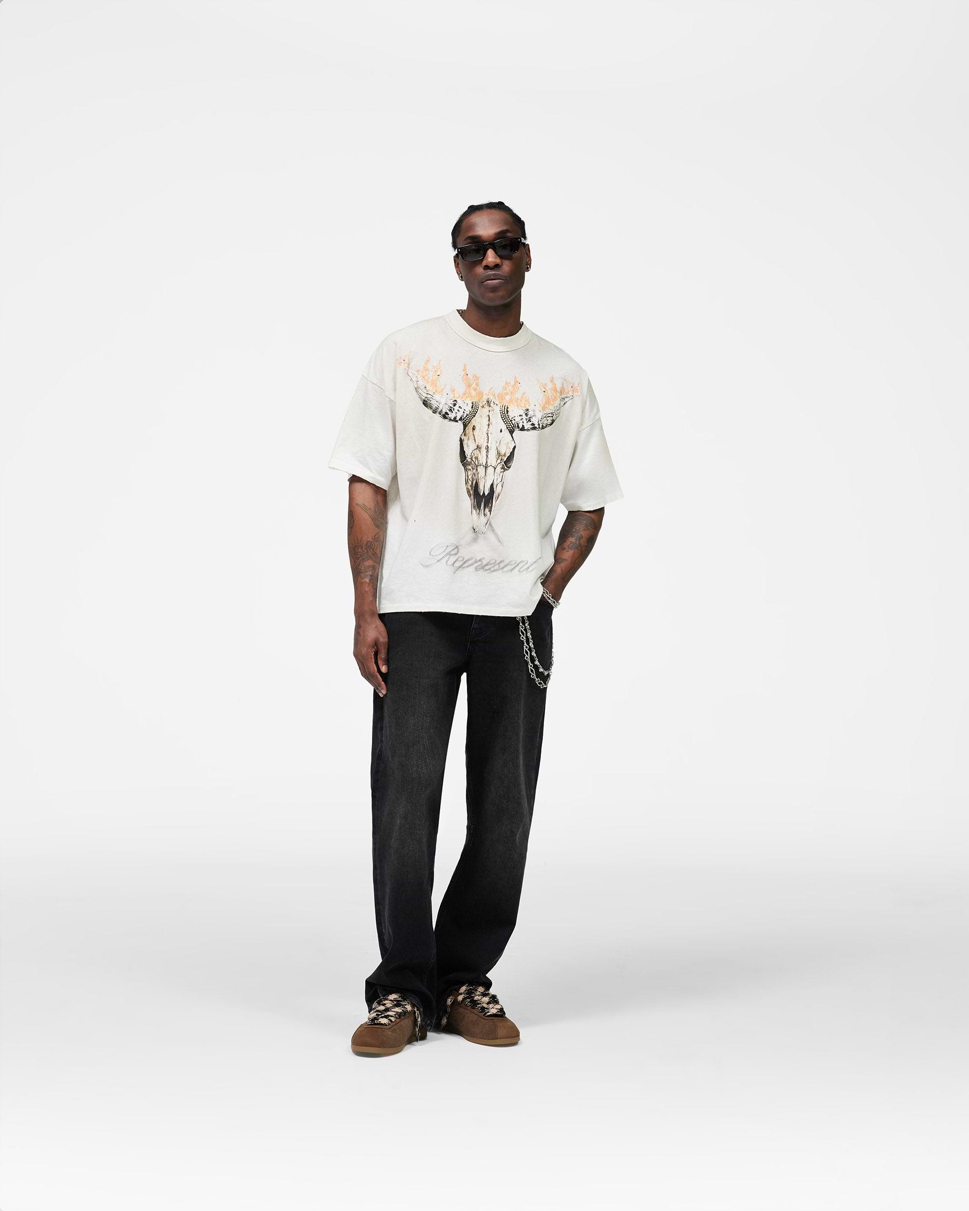 British Cowboys T-Shirt - Washed Ecru