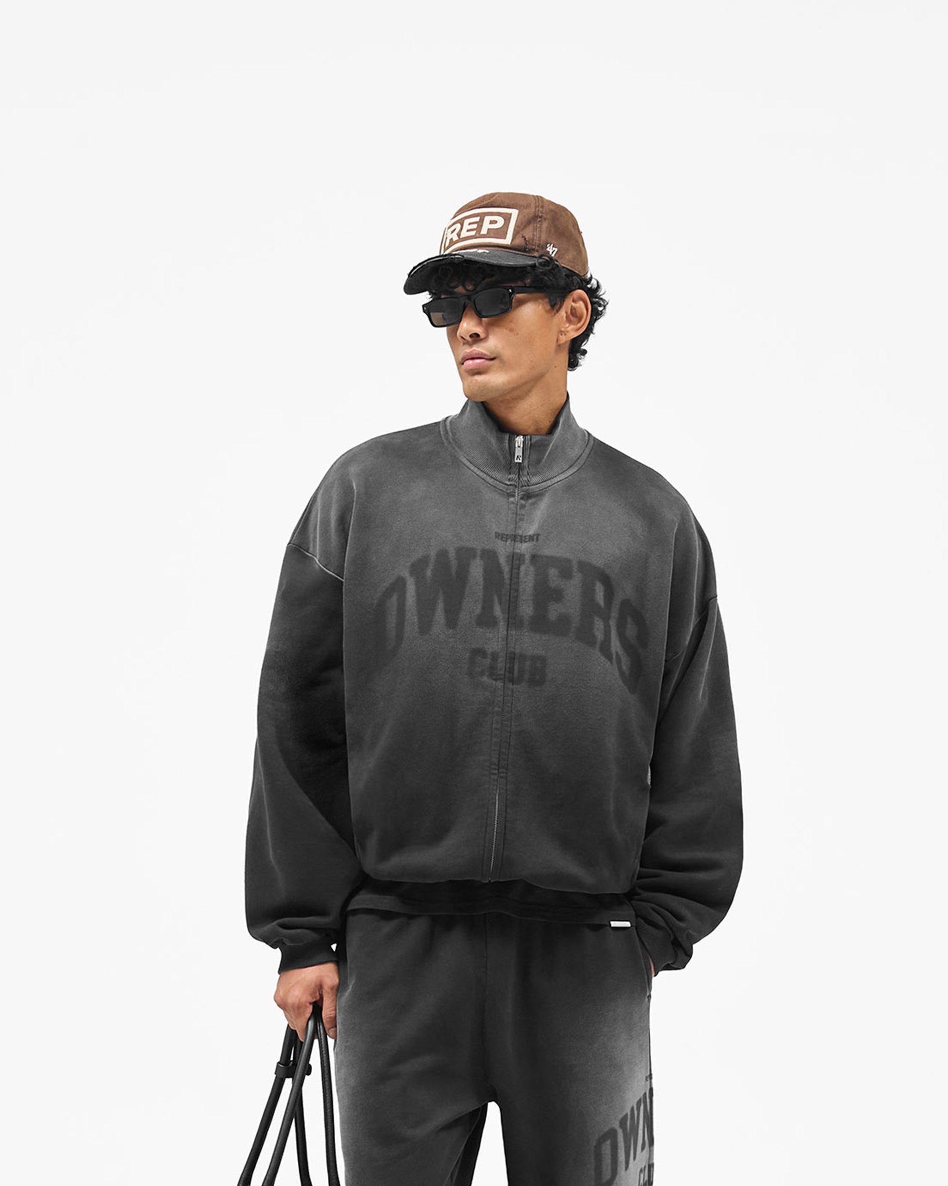 Represent Owners Club Jersey Track Jacket - Weathered Black