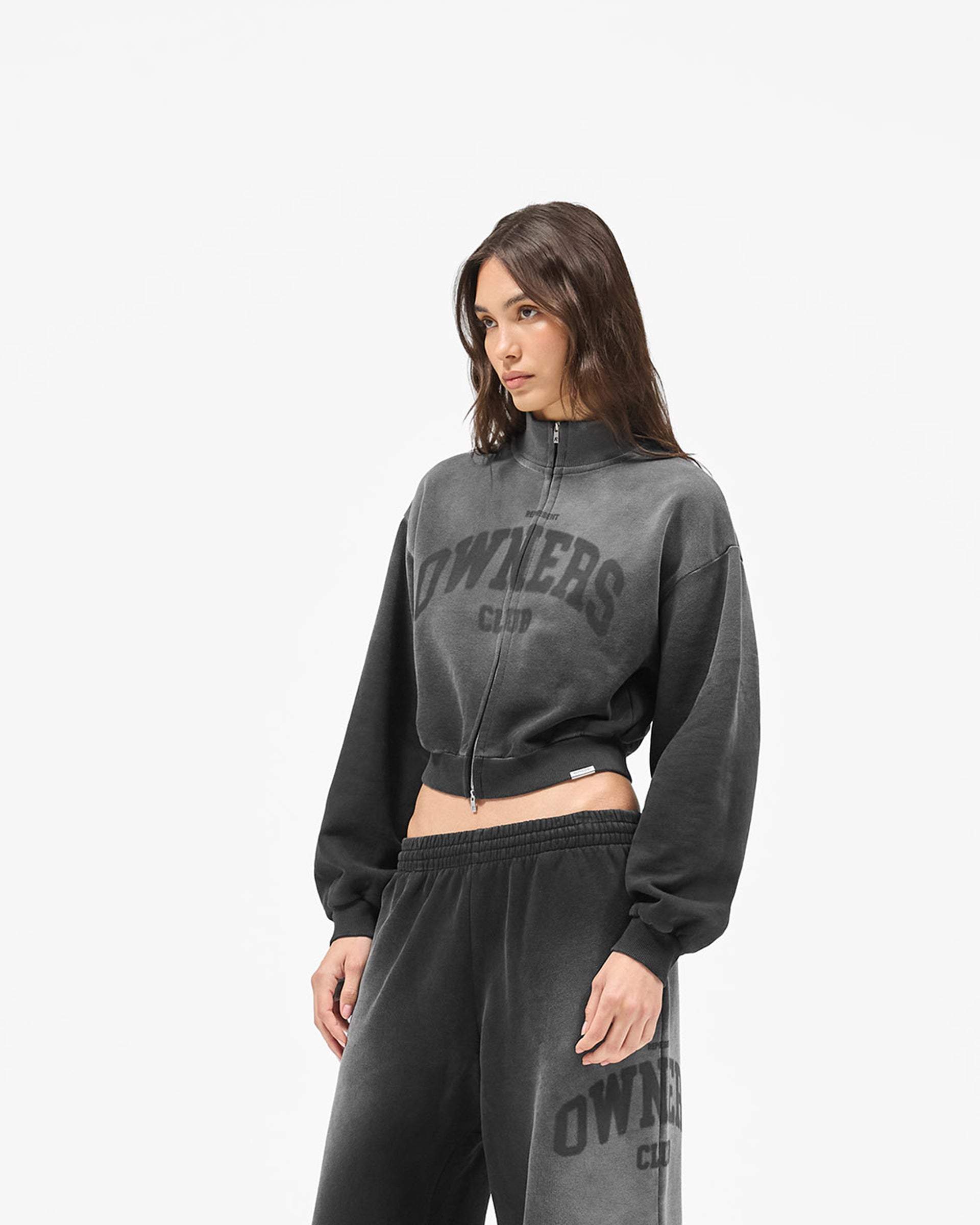Represent Owners Club Jersey Track Jacket - Weathered Black