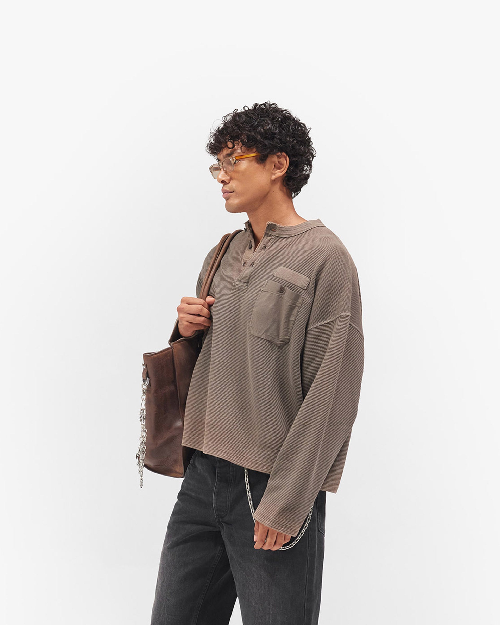 Heavyweight Henley Sweater - Vintage Falcon