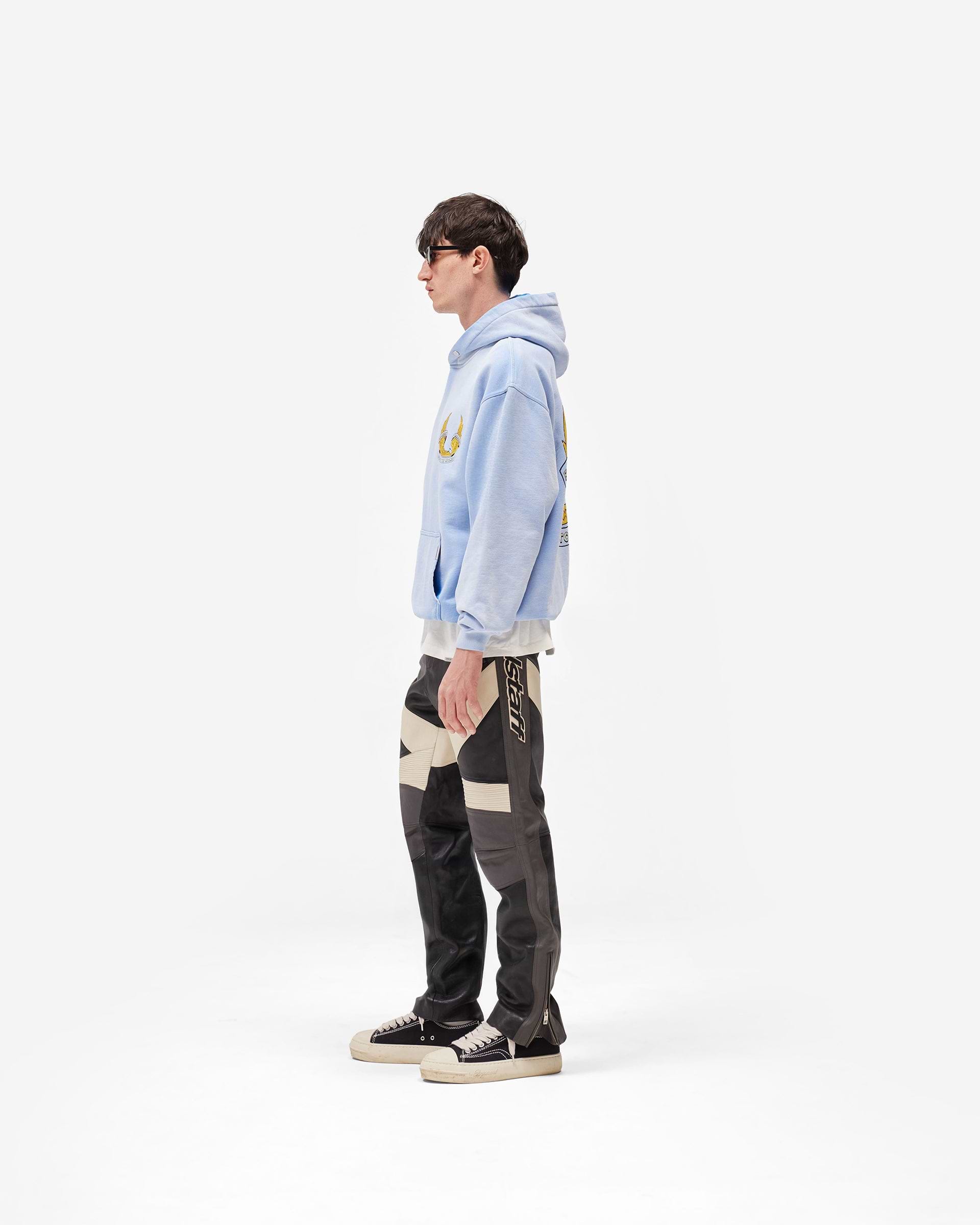 Represent X Belstaff Born To Bike Hoodie - Mid Blue