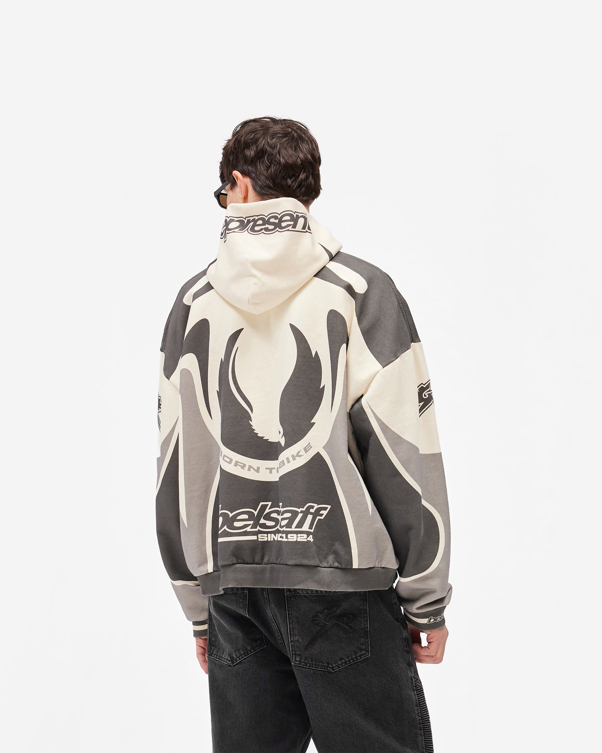 Represent X Belstaff Racing Hoodie - Dark Grey