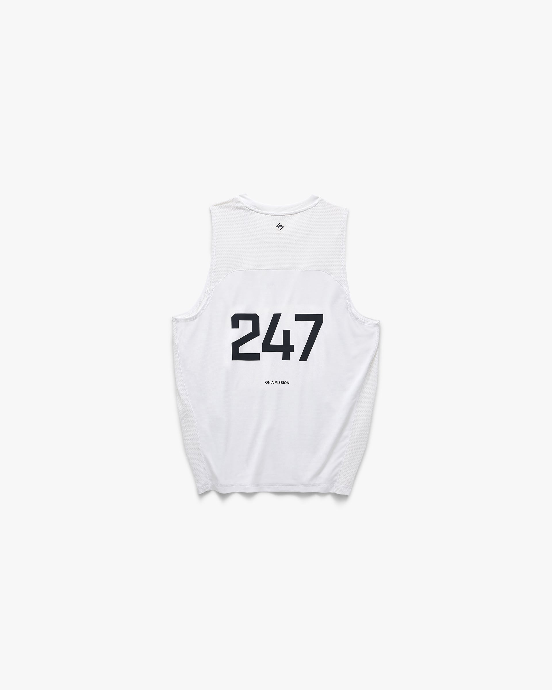 247 Numbers Vest - Flat White