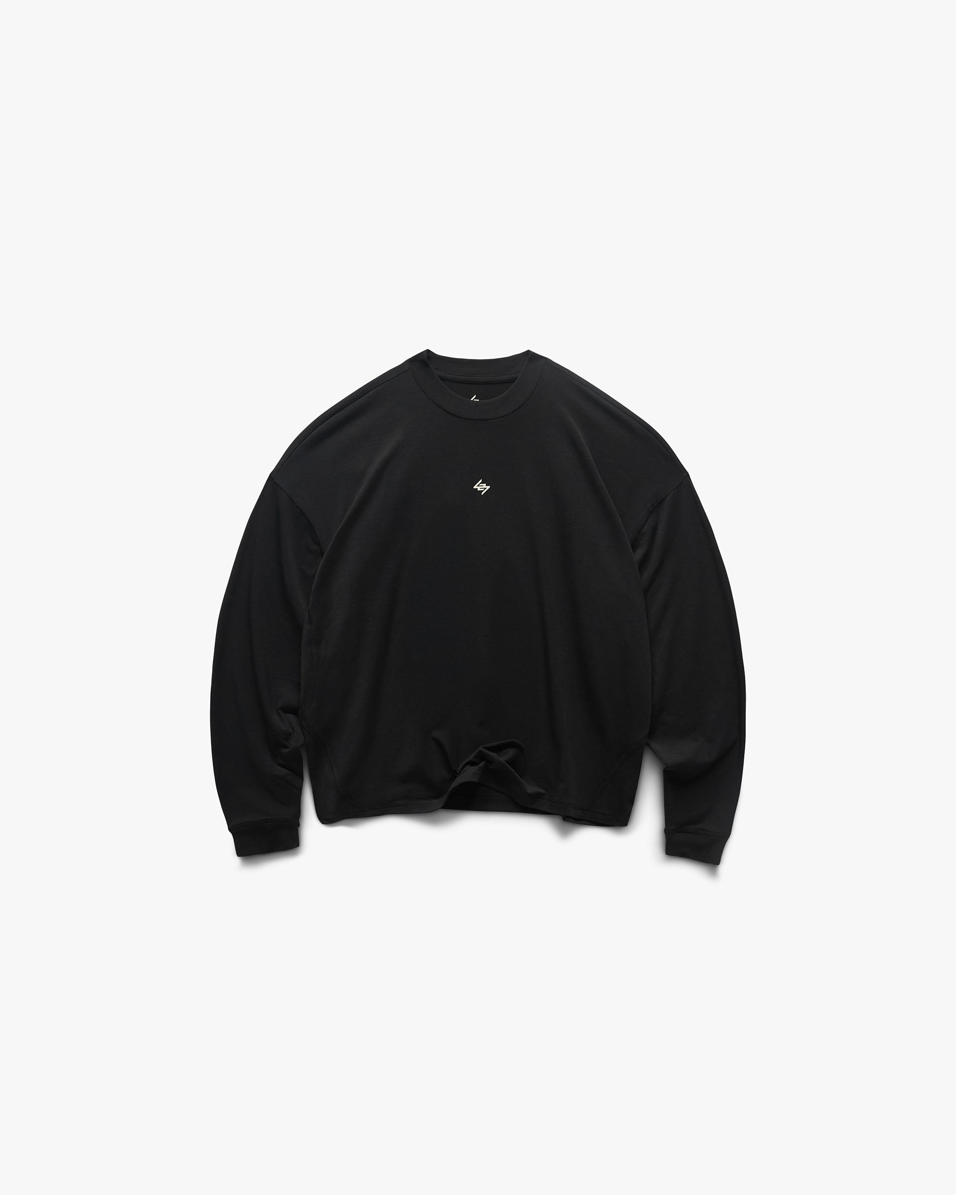 247 DNA Oversized Long Sleeve T-Shirt - Jet Black