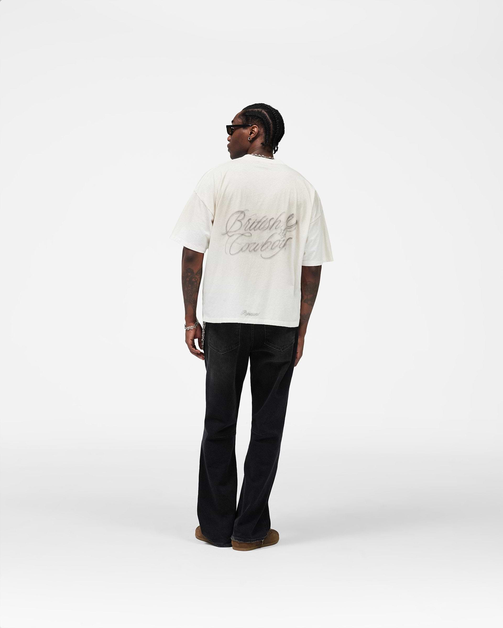 British Cowboys T-Shirt - Washed Ecru