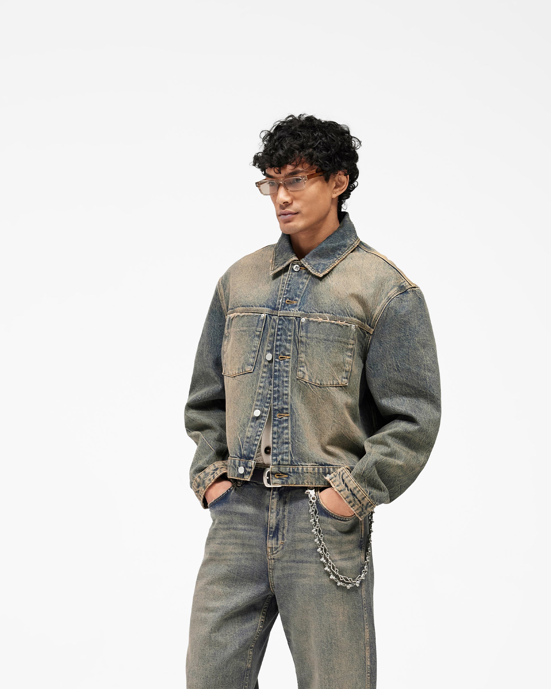 Denim Trucker - Blue Cream