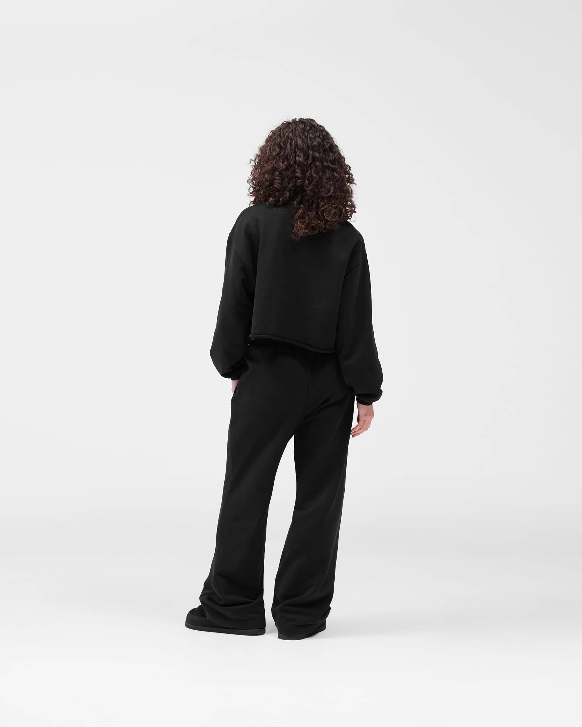 EngLAnd Cropped Sweatshirt - Jet Black