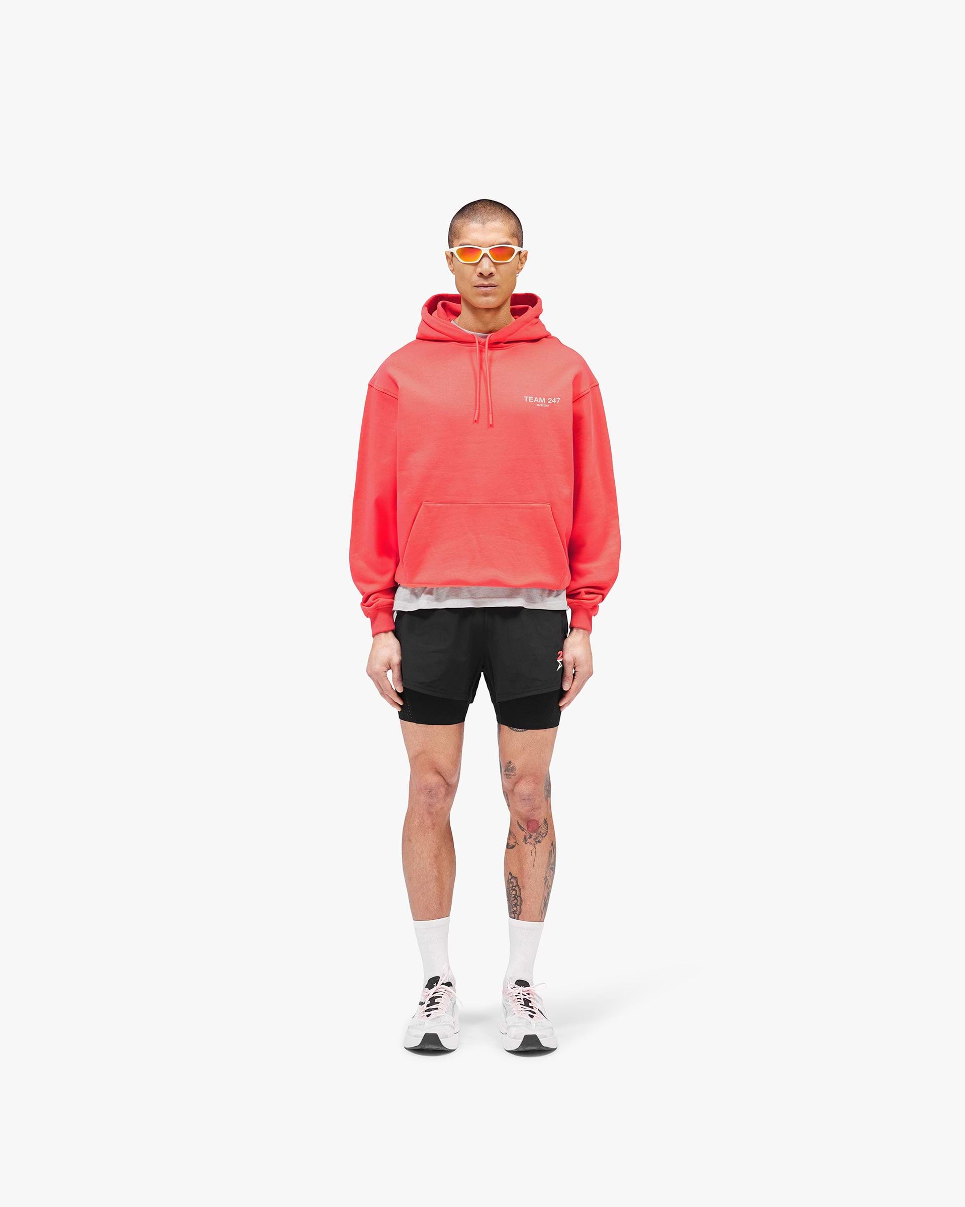 Team 247 Oversized Hoodie - Racing Red