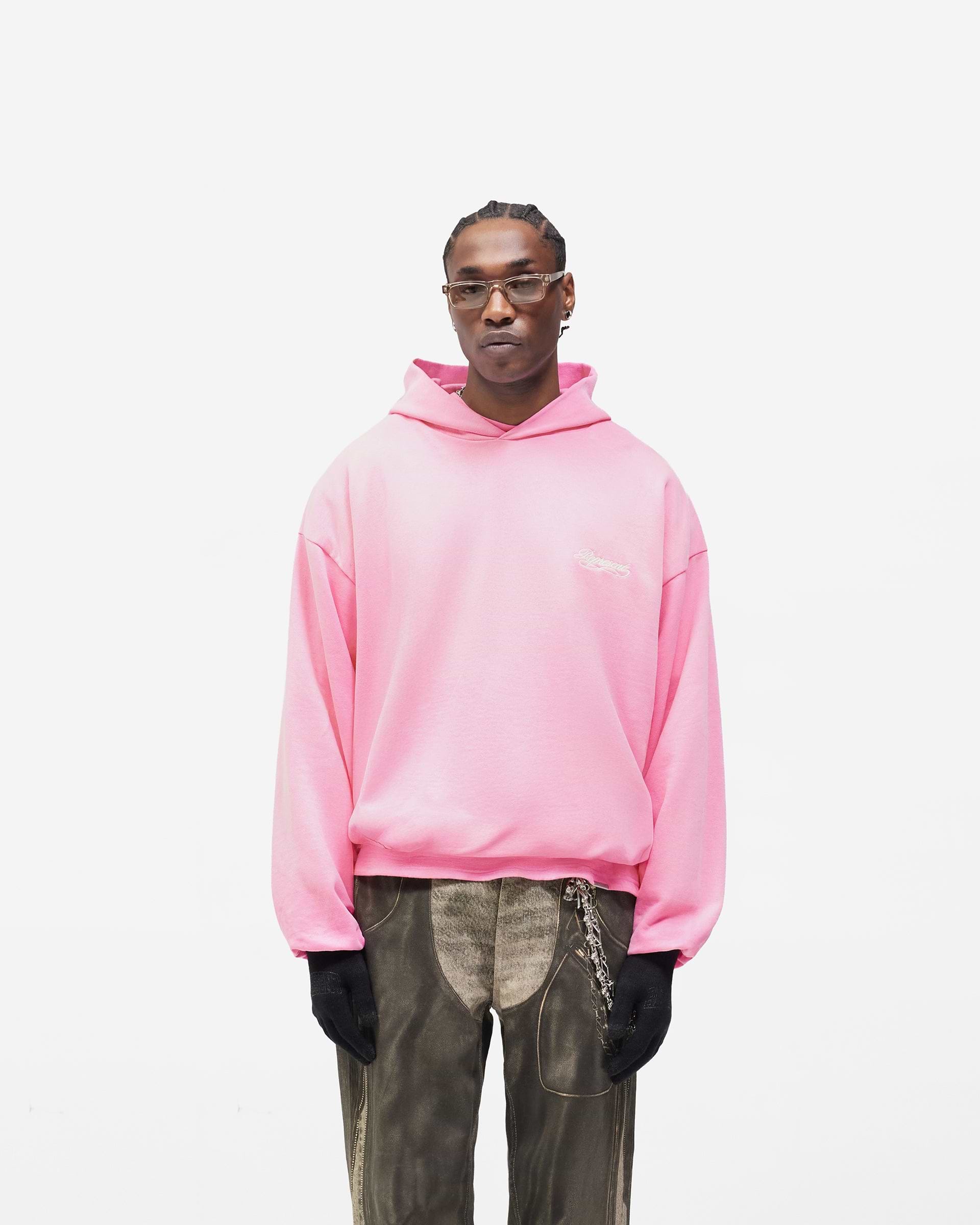 Dual Layer Script Hoodie - Candy