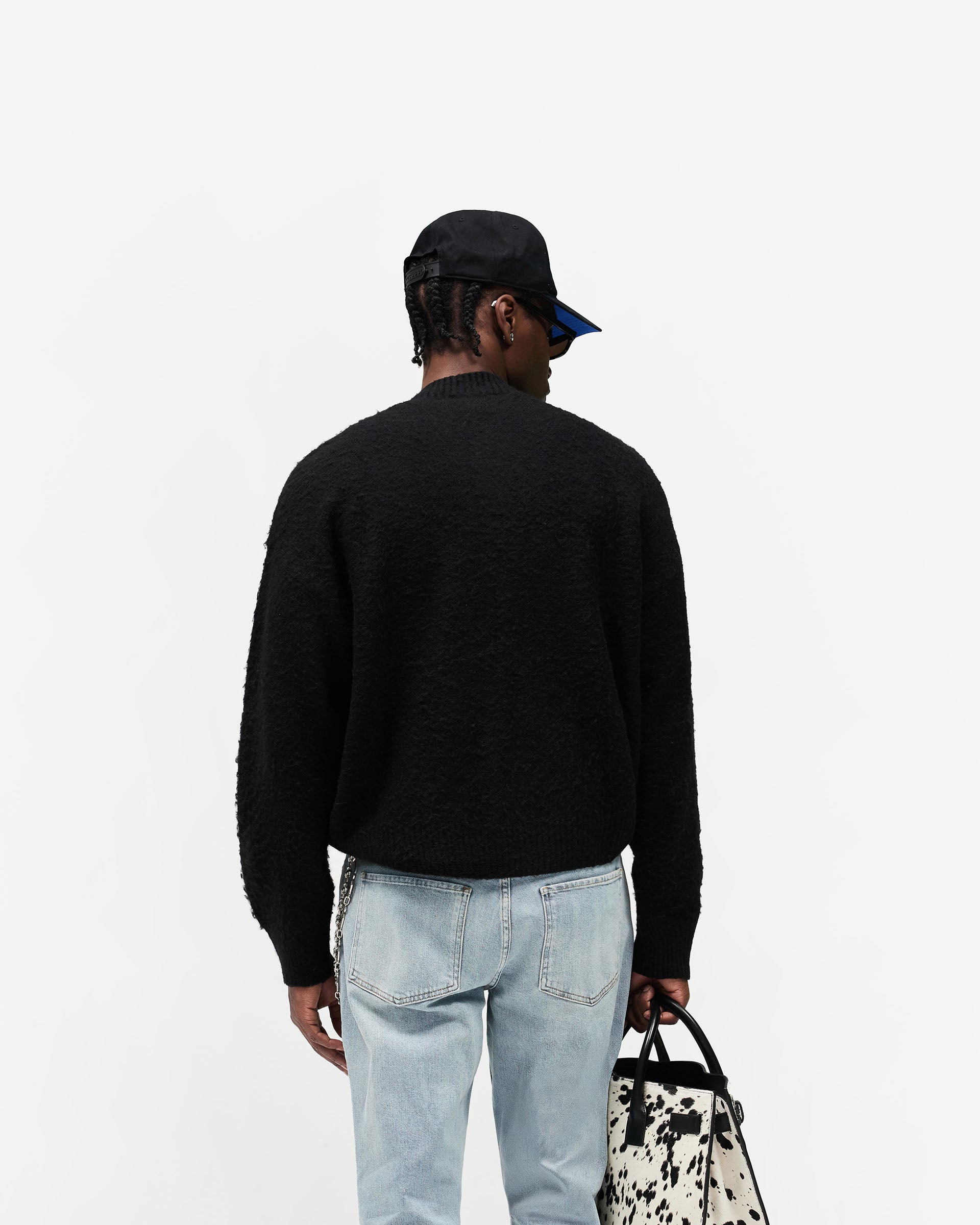Knitted Bomber Jacket - Jet Black