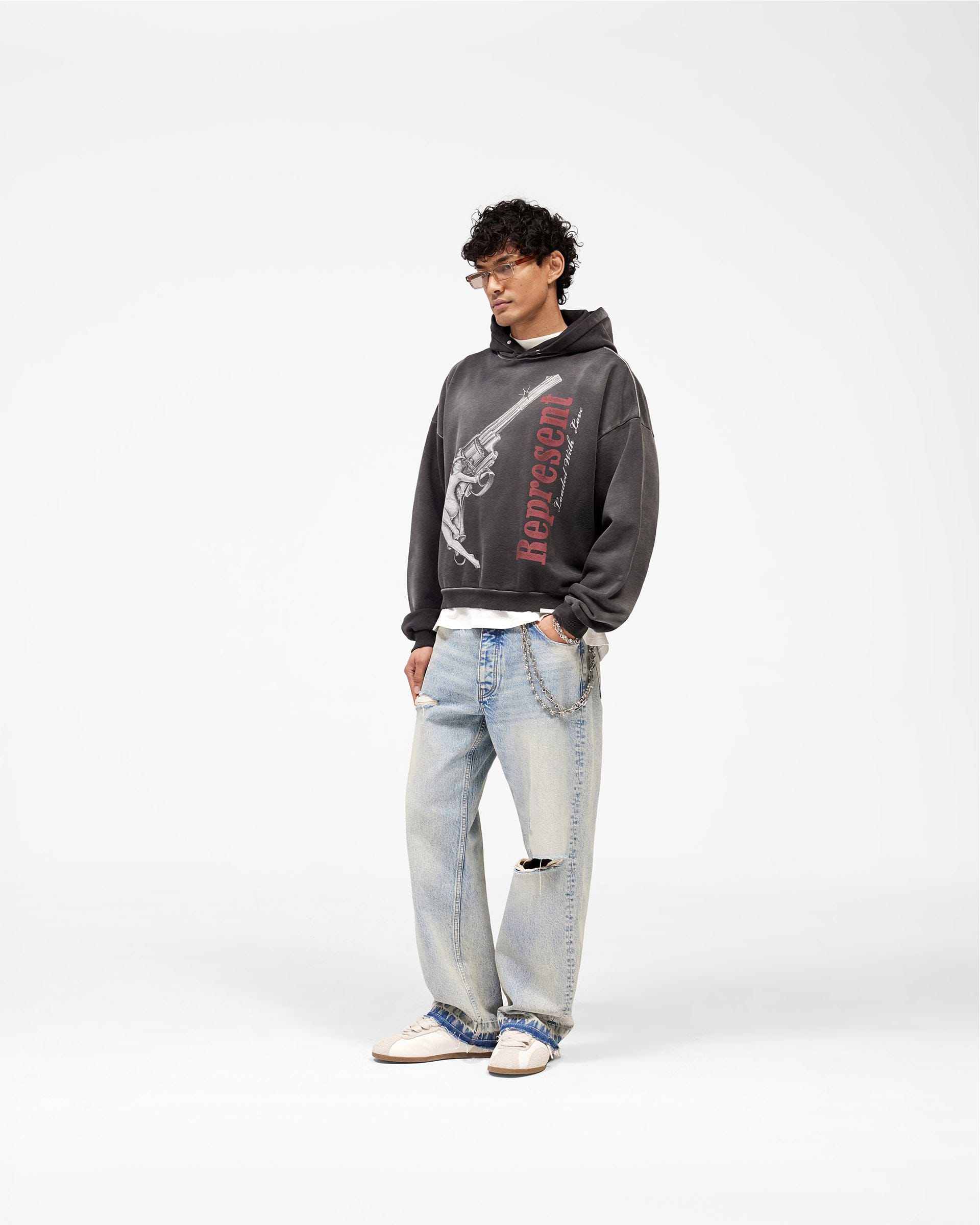 Loaded With Love Hoodie - Stained Black