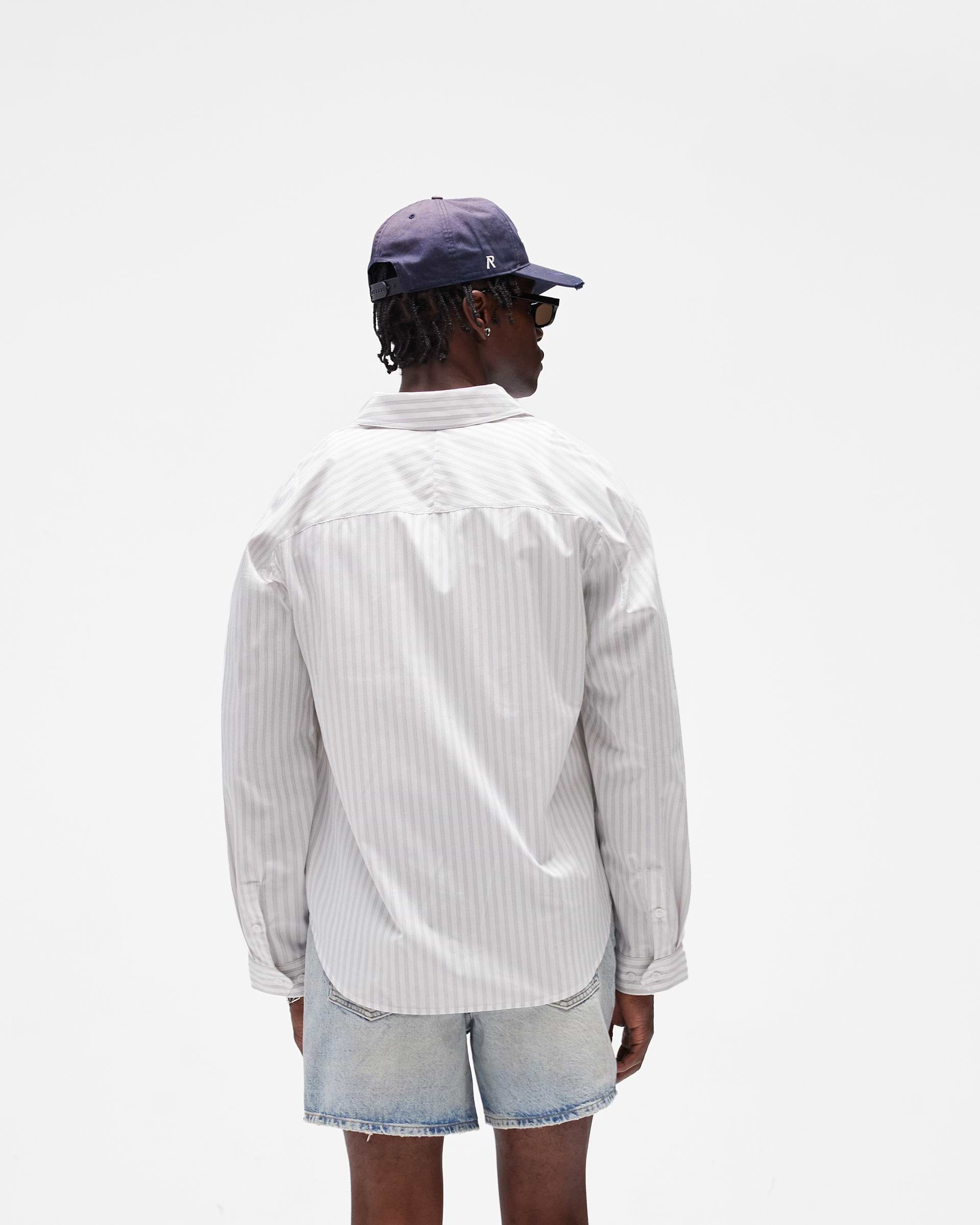 Pinstripe Shirt - Flat White