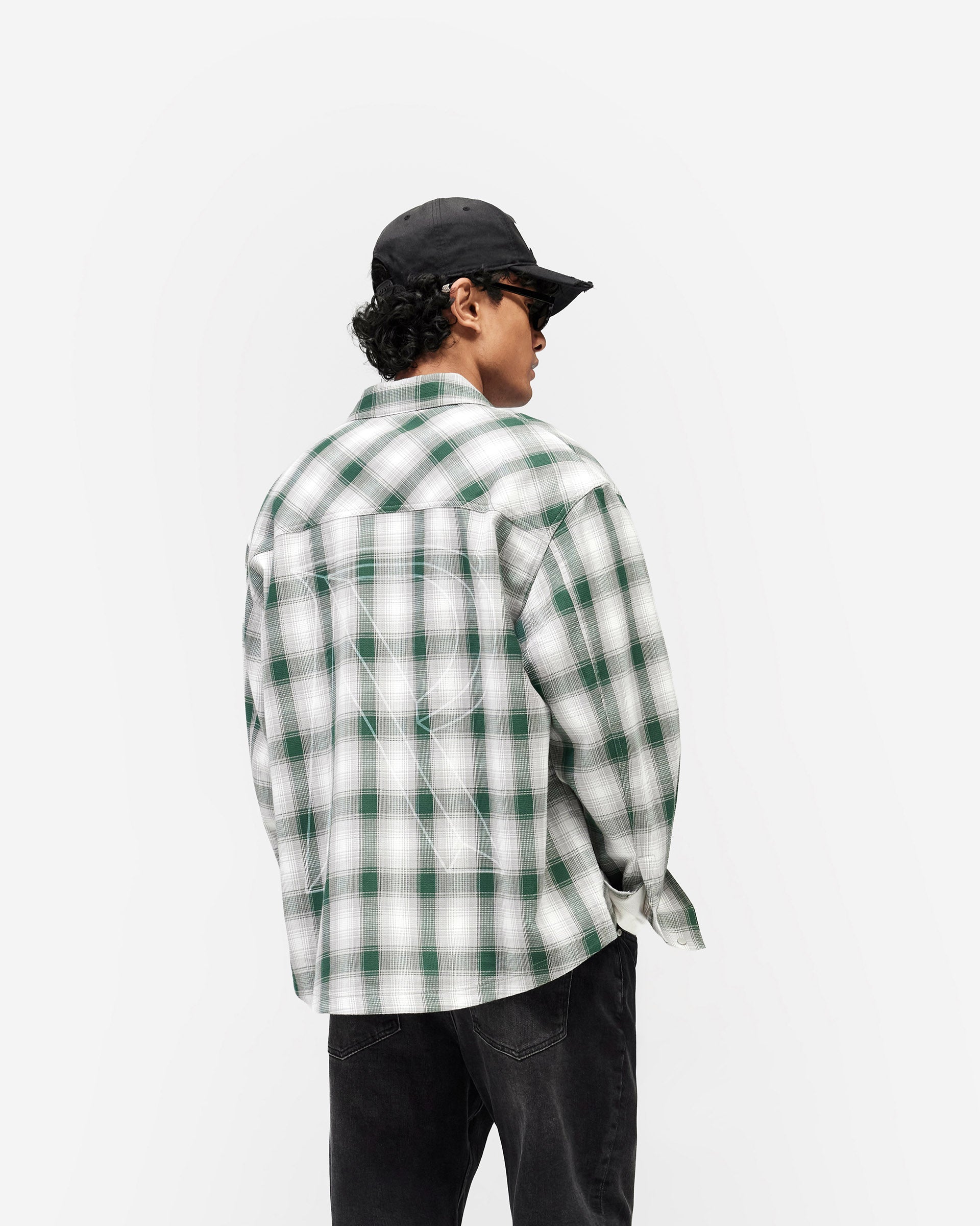 Waffle Flannel - Dark Green