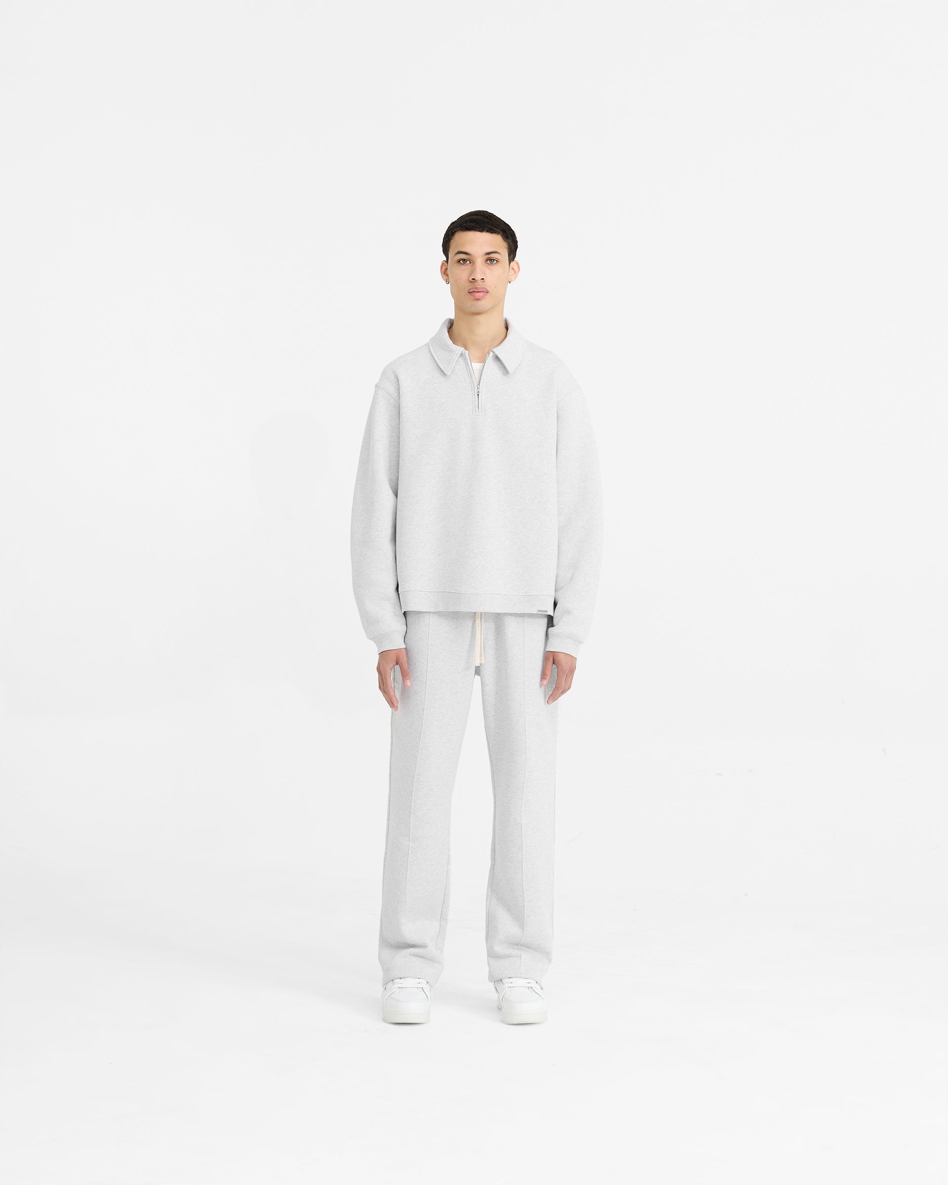 Initial Boxy Quarter Zip - Jet Black