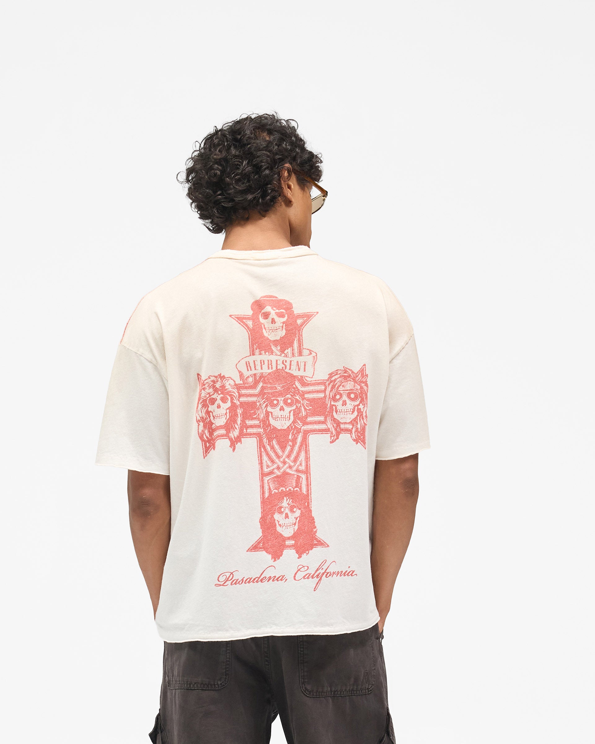 Represent X Guns N' Roses Pasadena T-Shirt - Washed Ecru