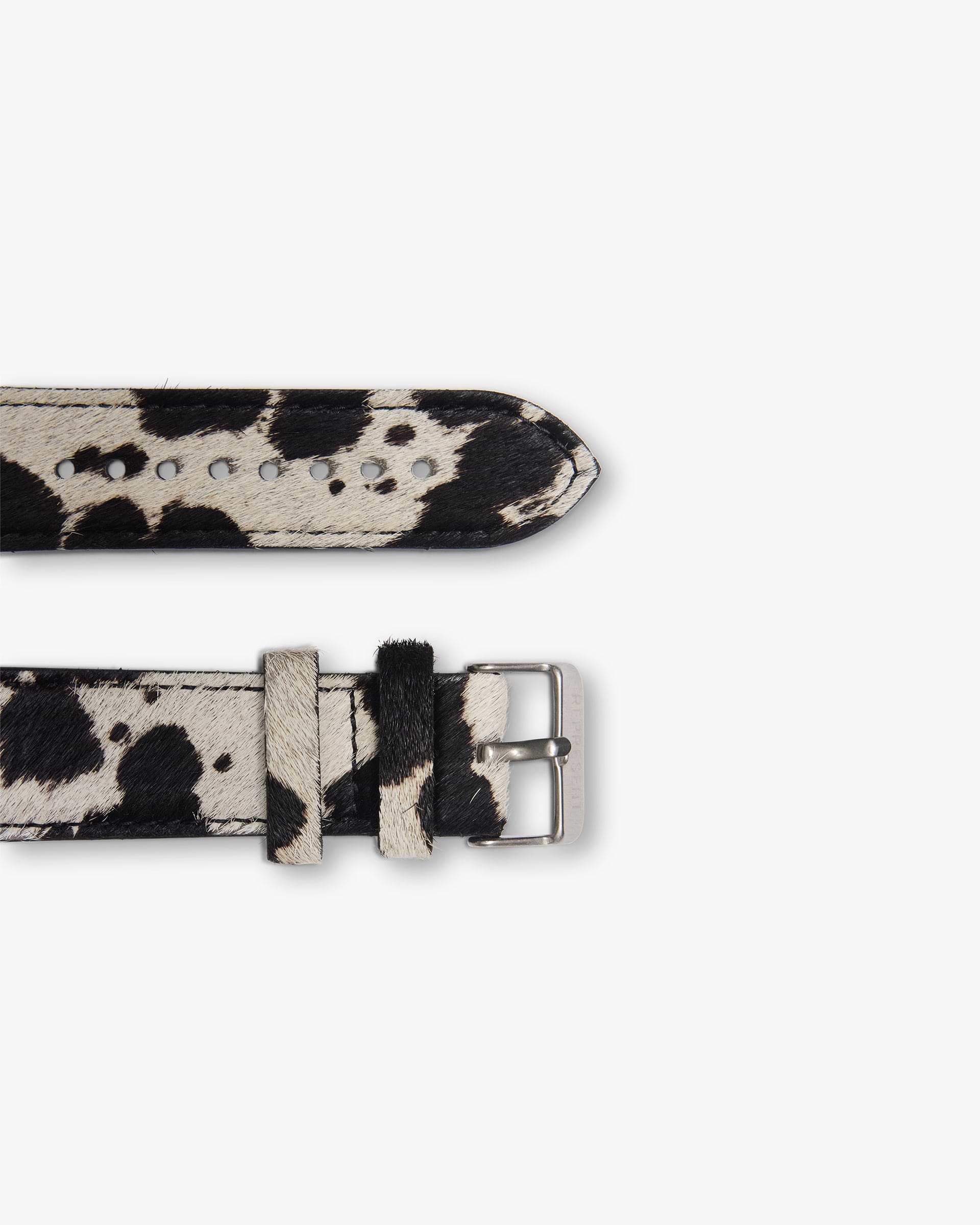 Cowhide Watch Strap - Flat White Jet Black