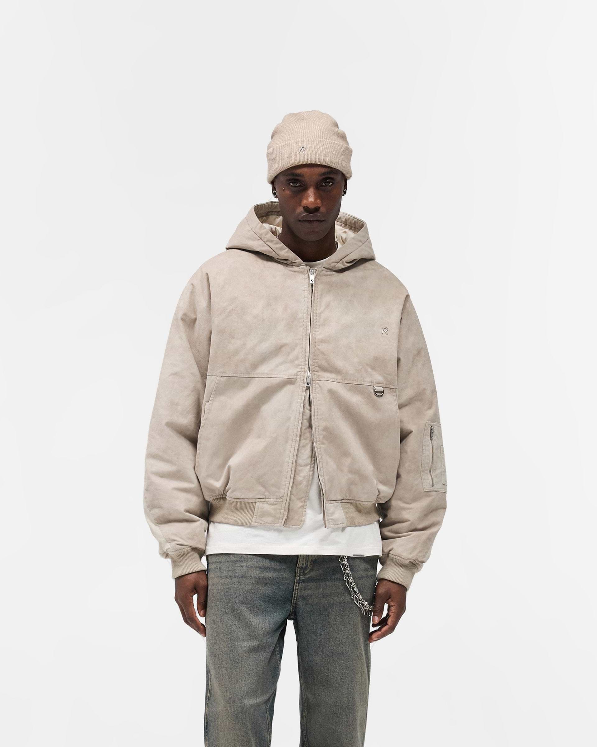 Hooded Bomber - Beige