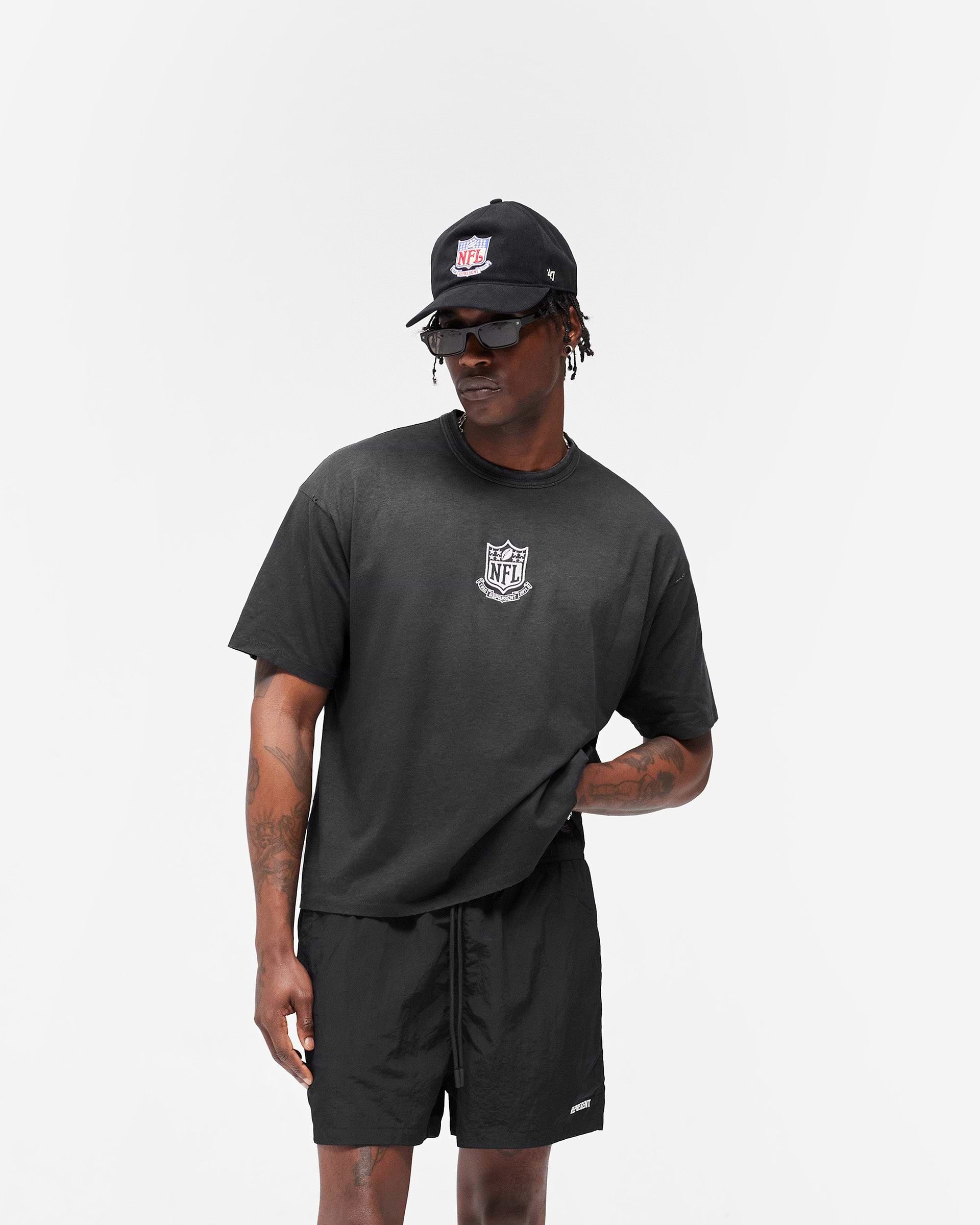 NFL Shield x Represent T-Shirt - Stained Black