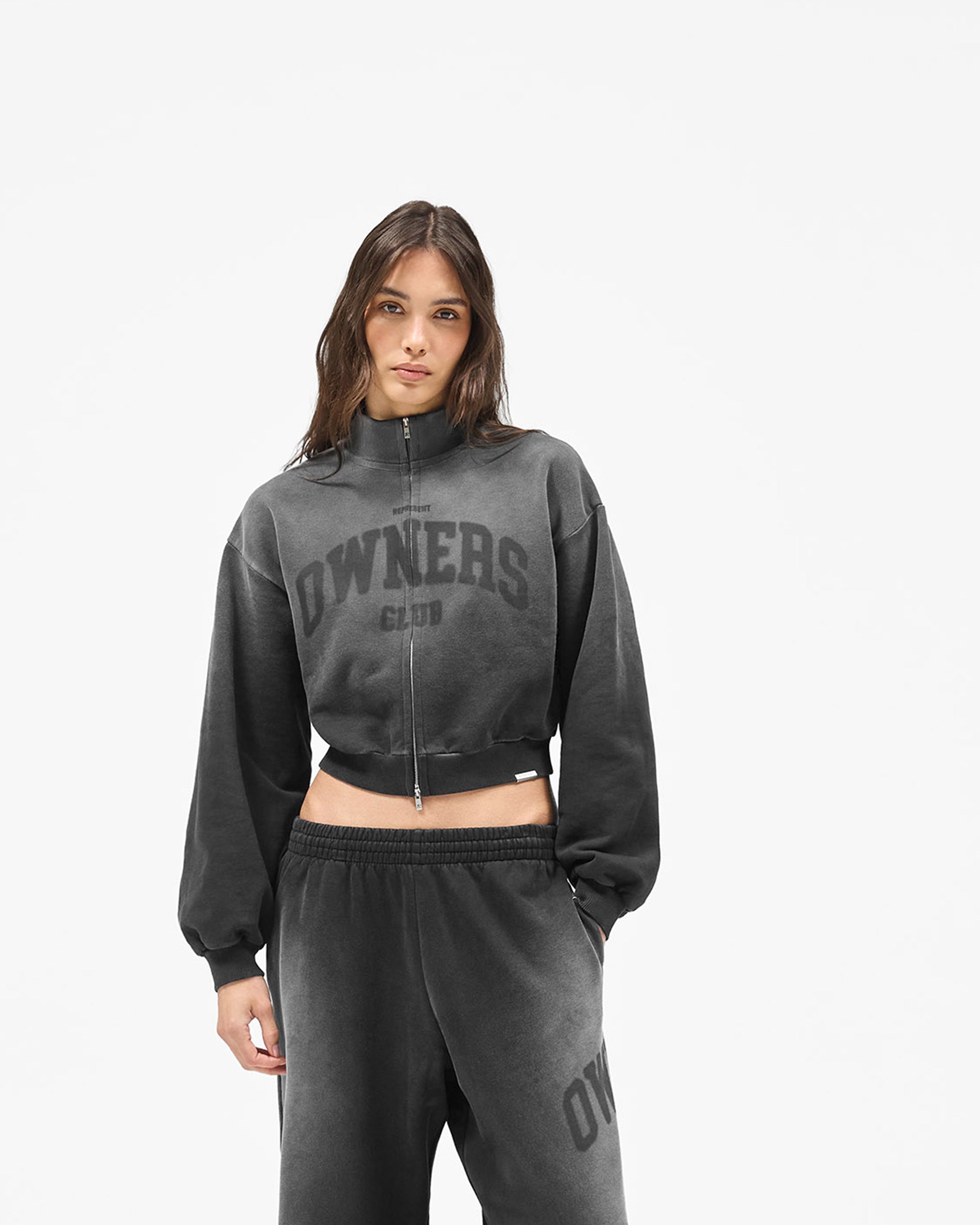 Represent Owners Club Jersey Track Jacket - Weathered Black