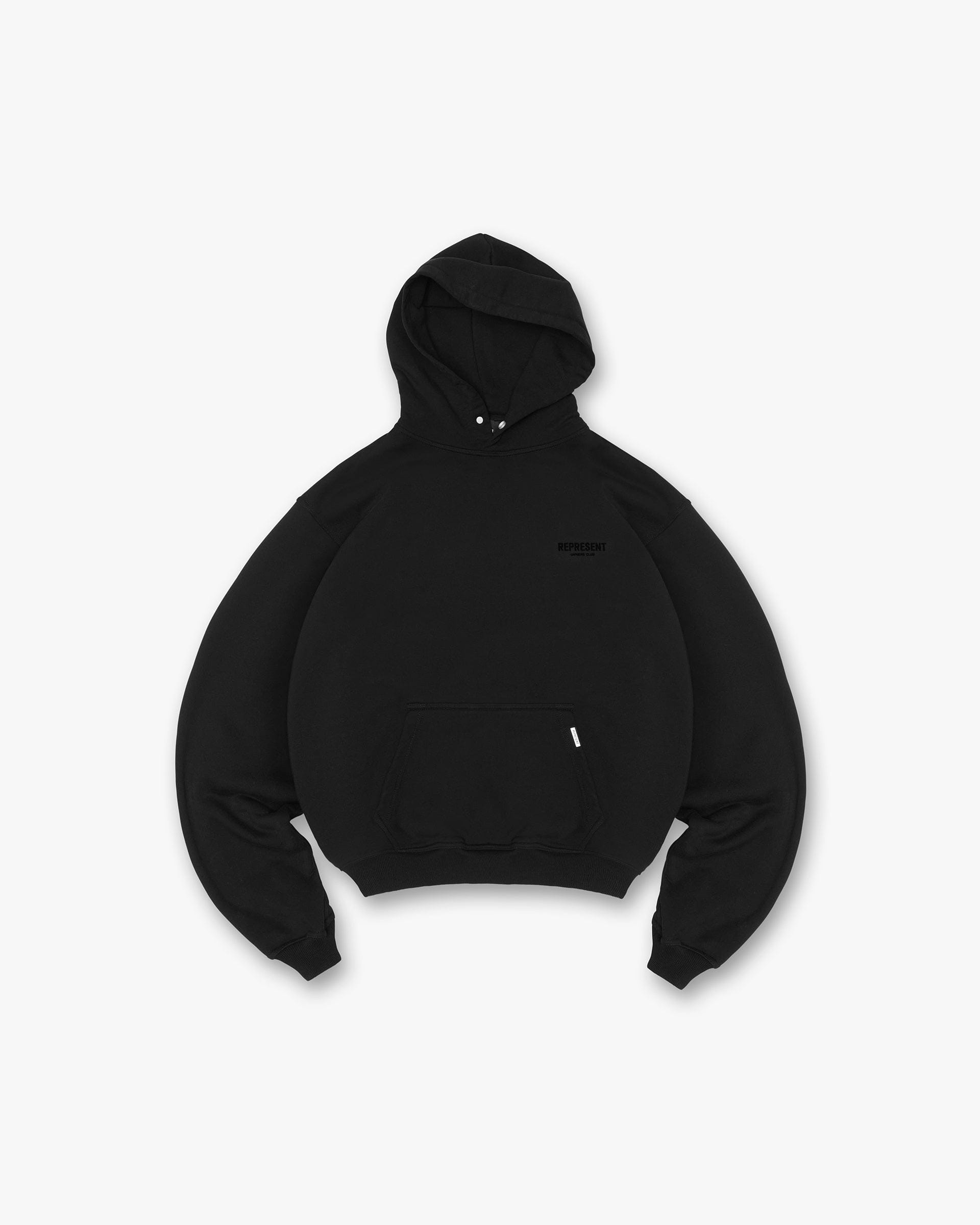 Represent Owners Club Flocked Hoodie - Black