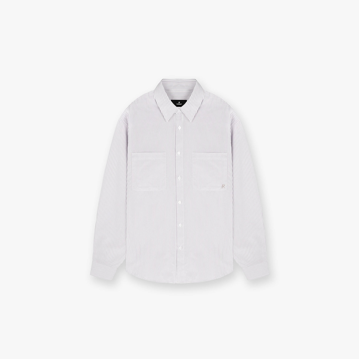 Long Sleeve Pinstripe Shirt - Grey