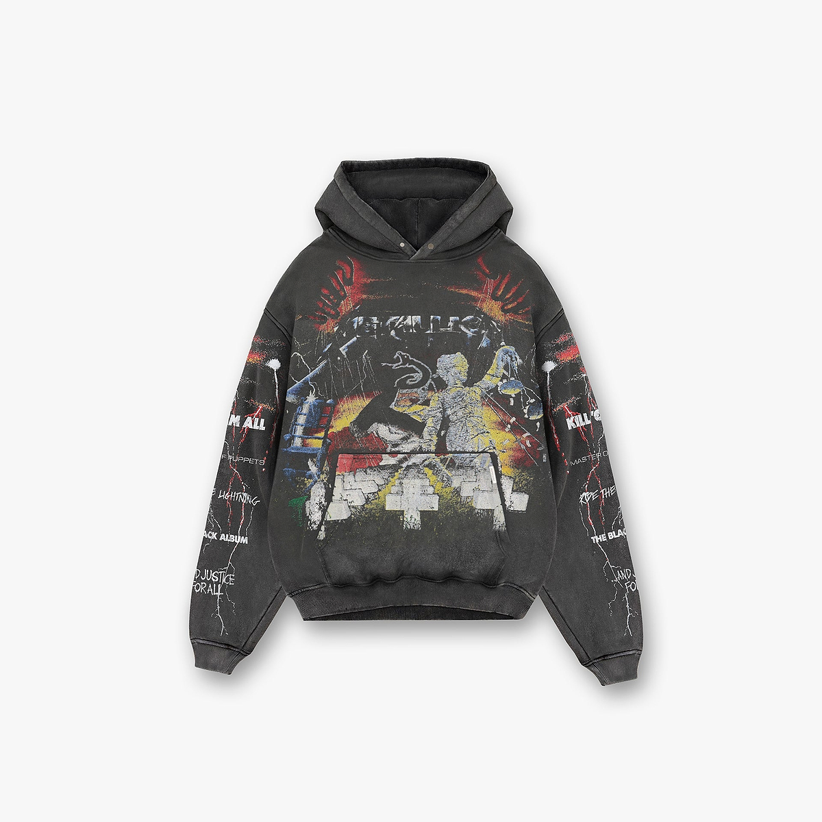 Represent X Metallica Master Of Puppets Hoodie - Vintage Grey