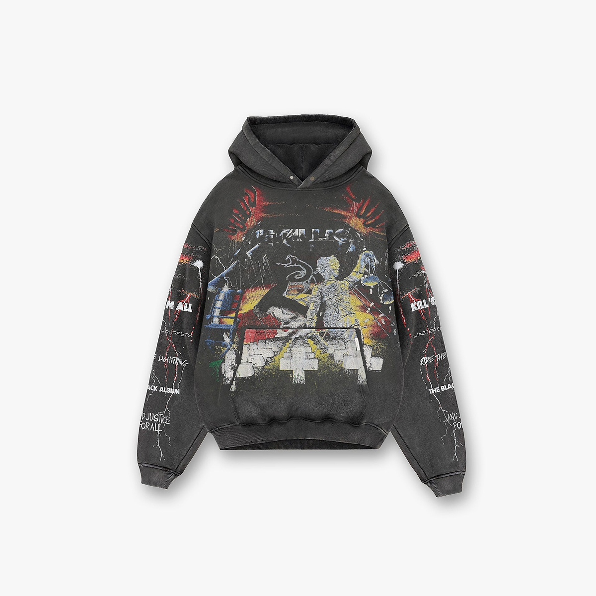 Represent X Metallica Master Of Puppets Hoodie - Vintage Grey