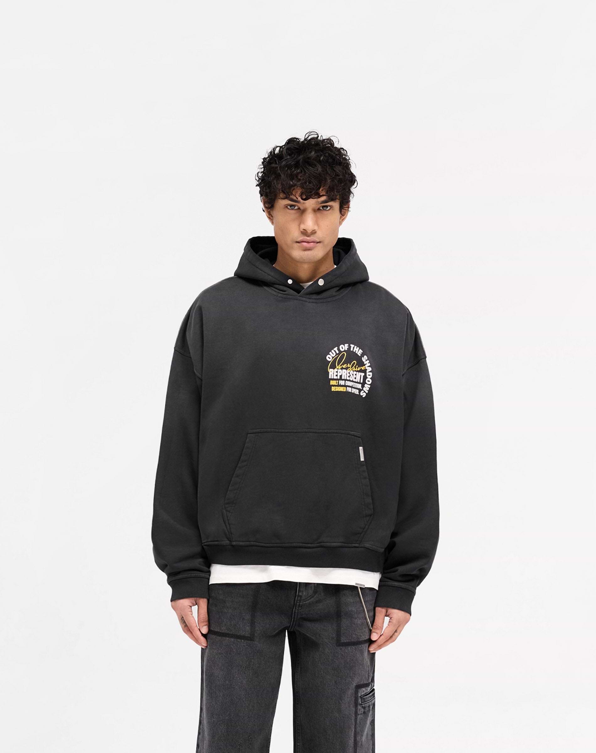 Out Of The Shadows Hoodie - Stained Black