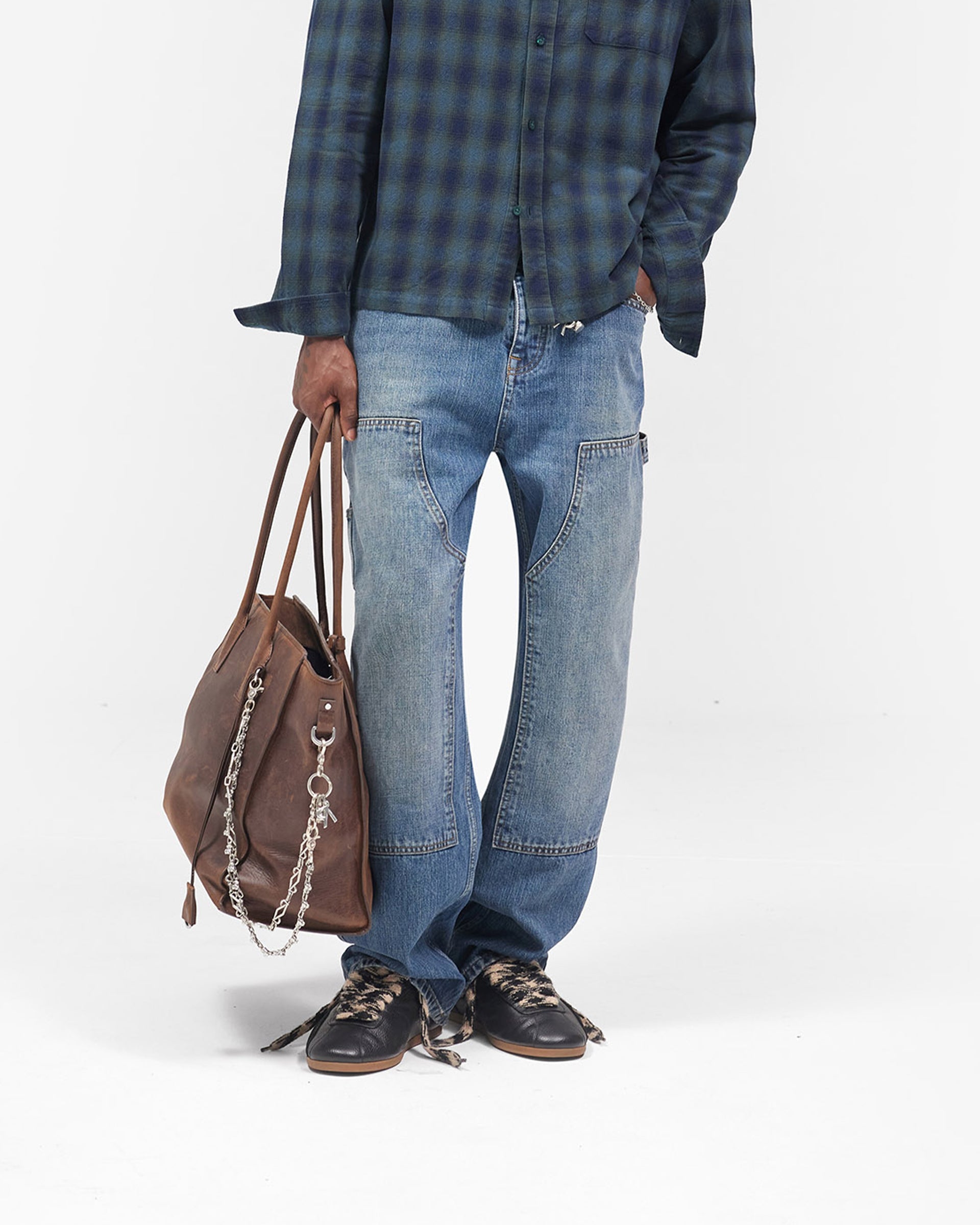R2 Carpenter Panel Denim - Rinse Blue