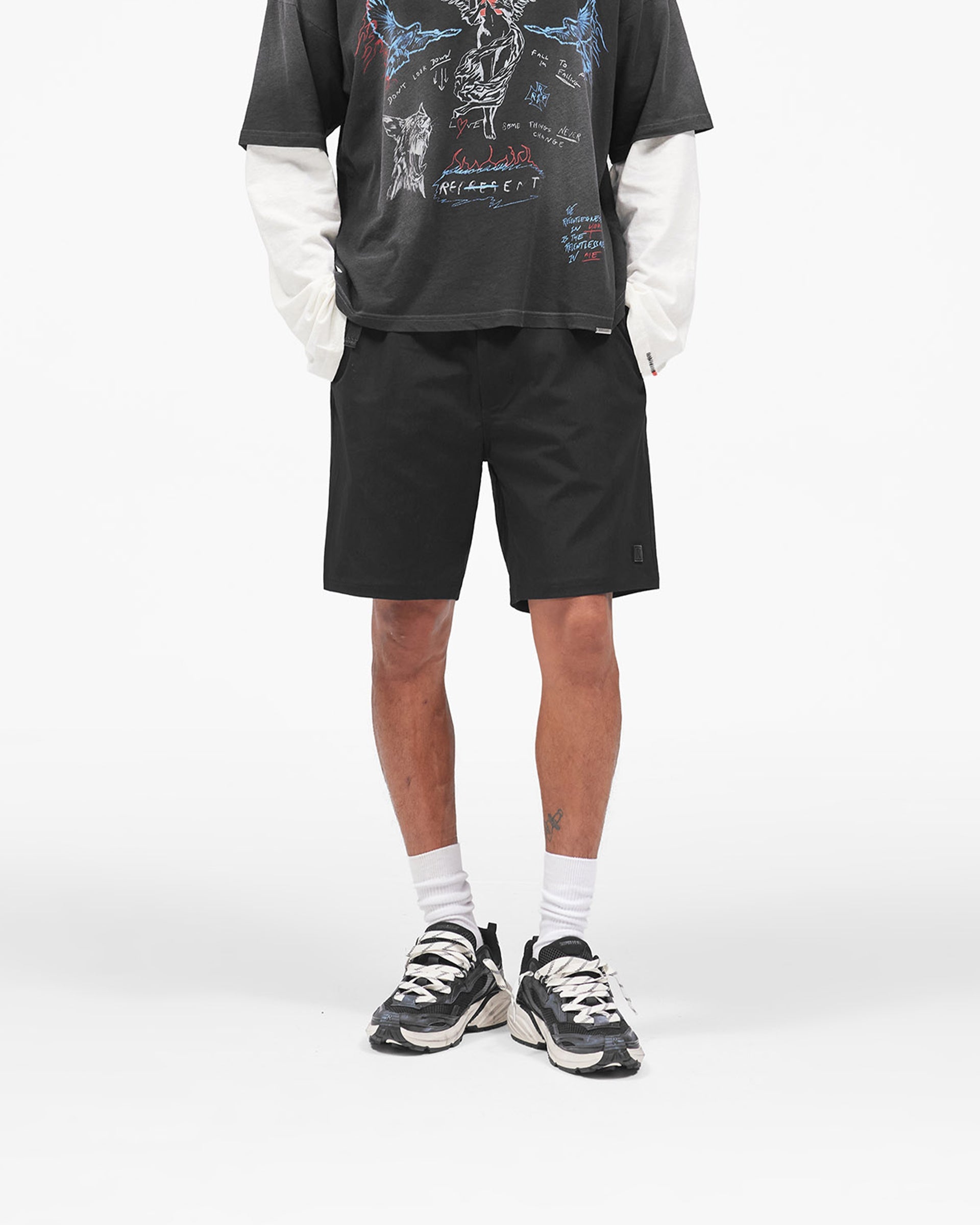 Nylon Cargo Short - Black