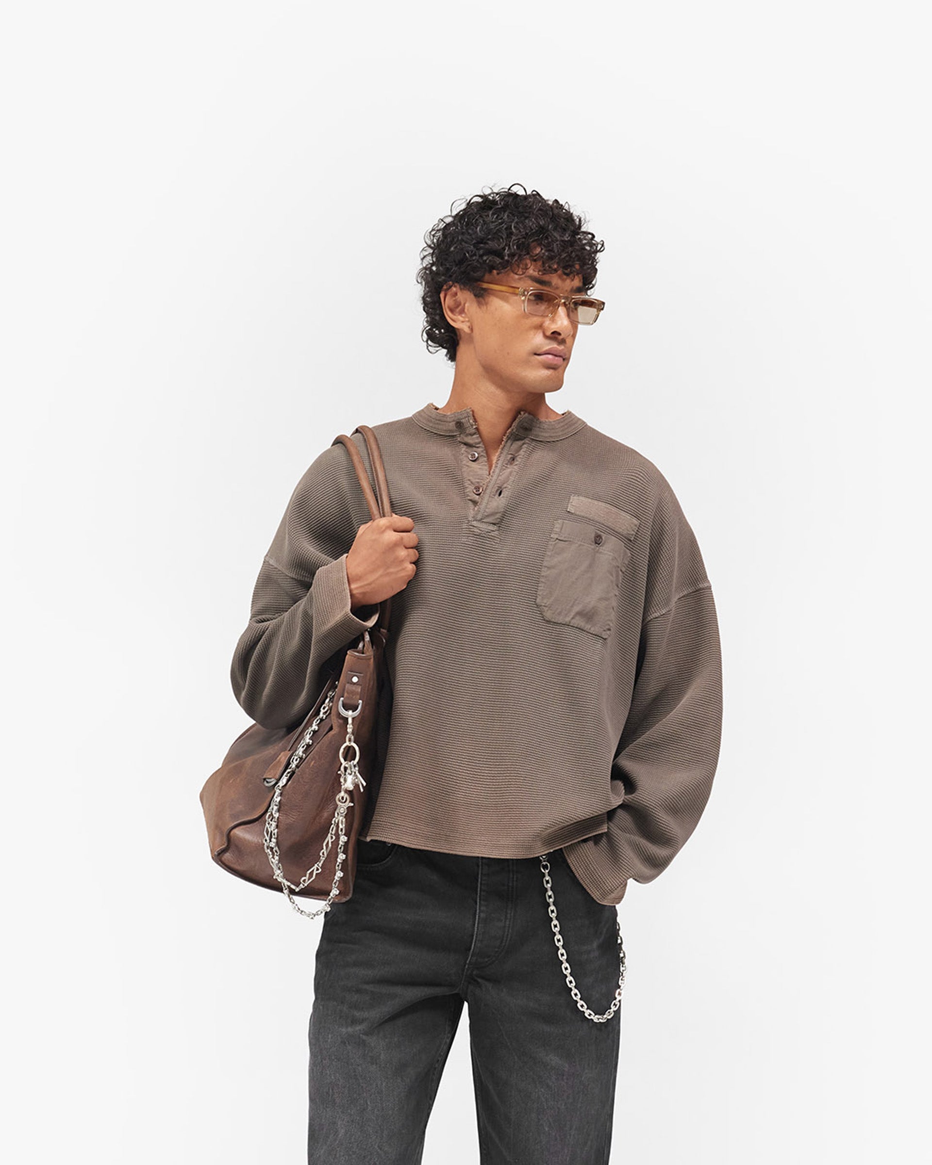 Heavyweight Henley Sweater - Vintage Falcon