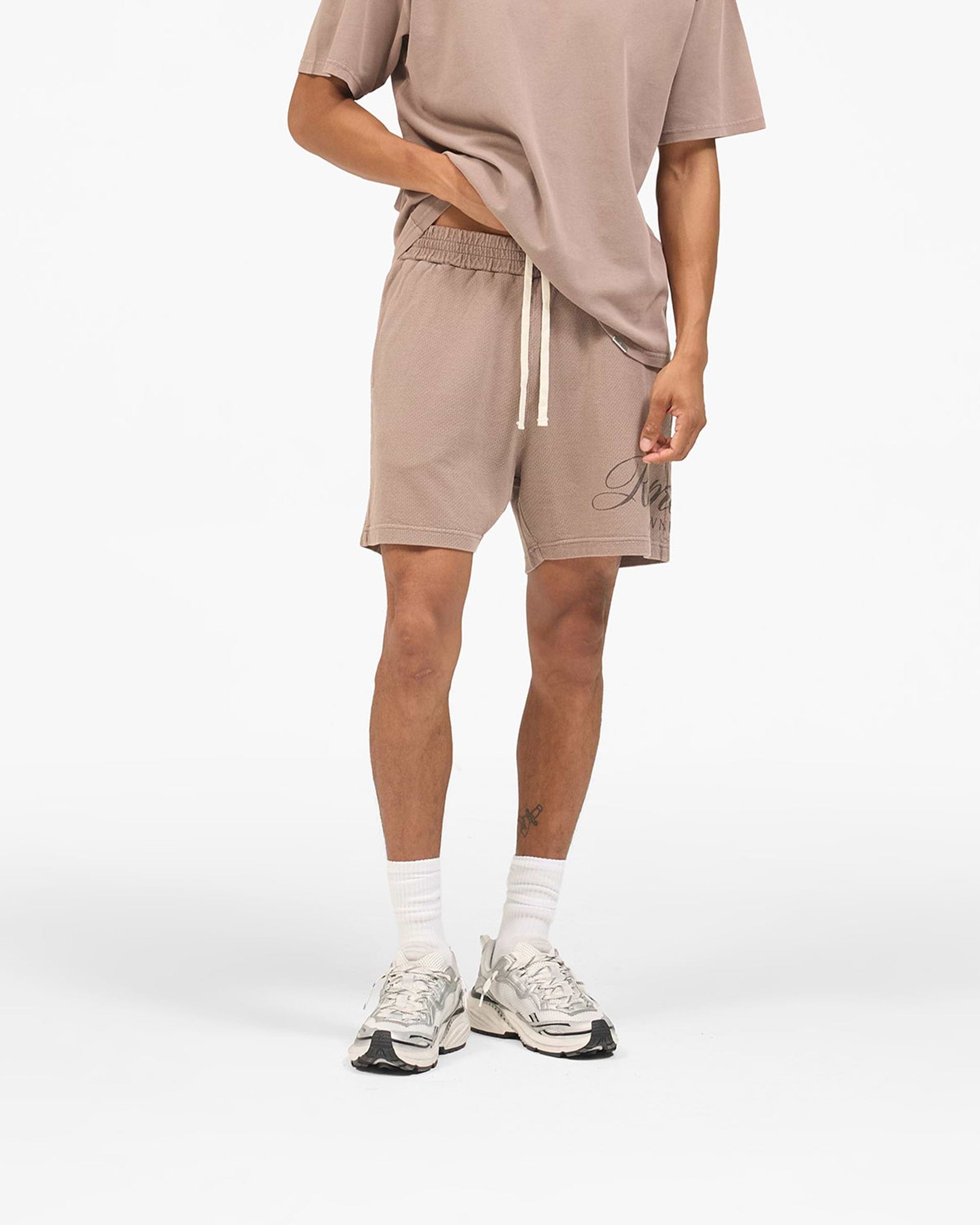 Owners Club Script Mesh Shorts - Truffle