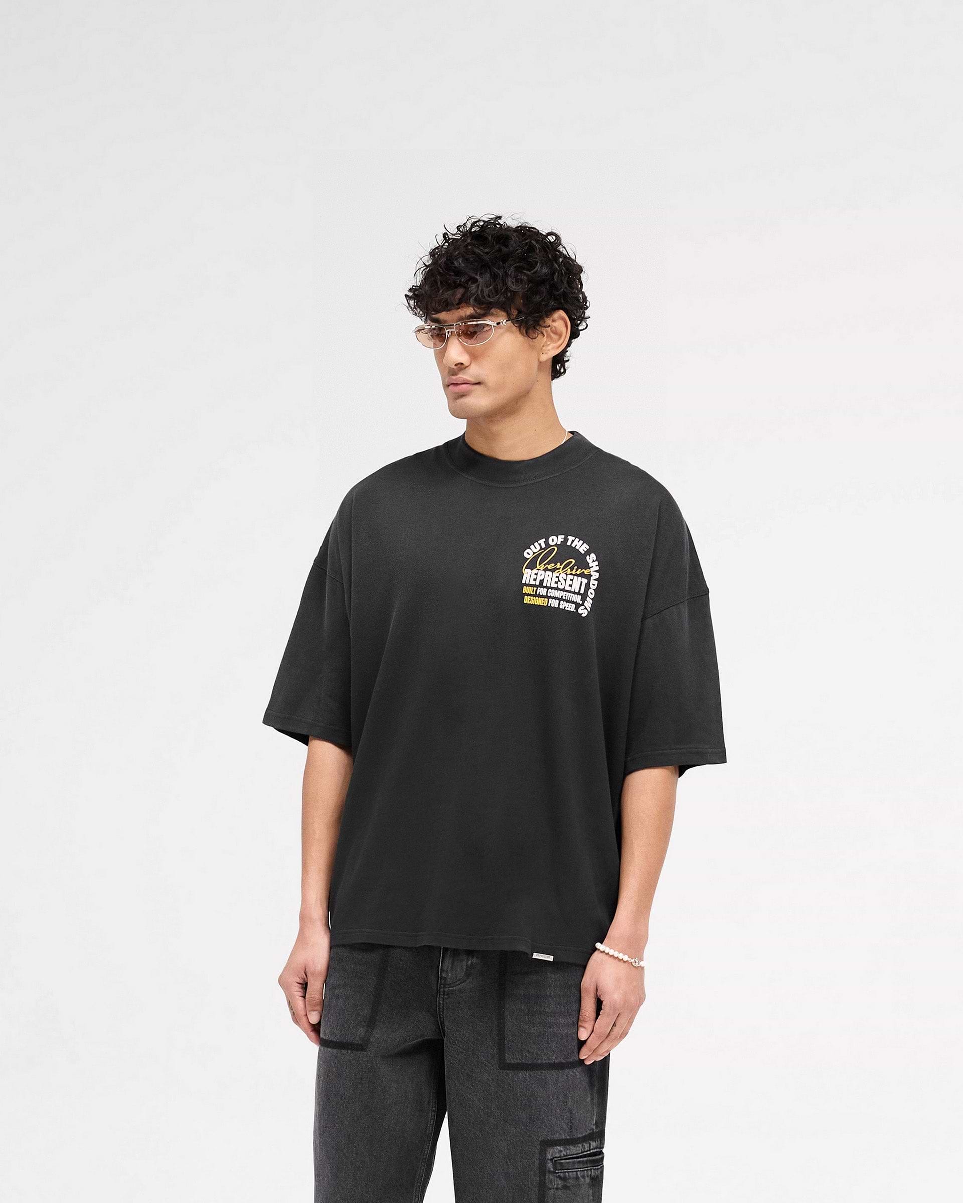 Out Of The Shadows T-Shirt - Stained Black