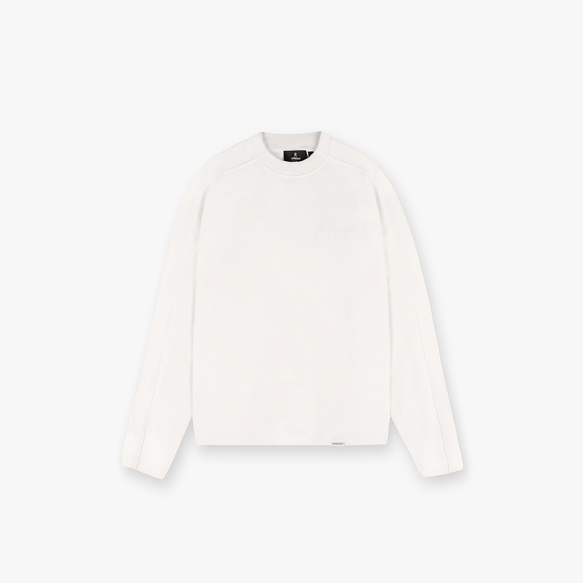 Waffle Long Sleeve T-Shirt - Flat White