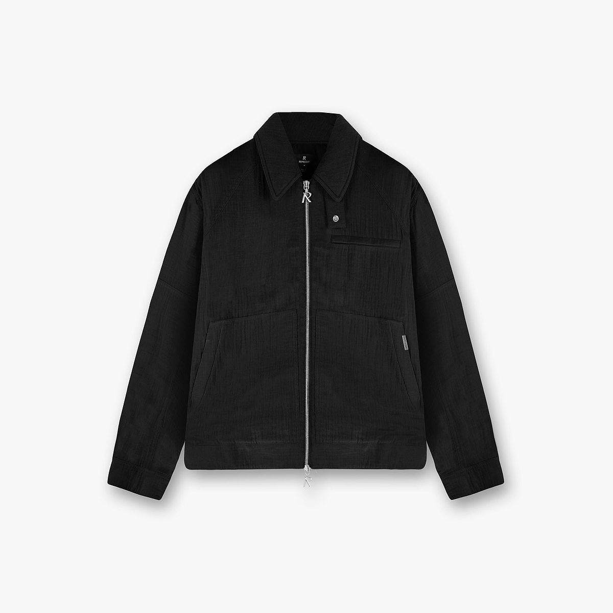 Crinkle Trucker Jacket - Black